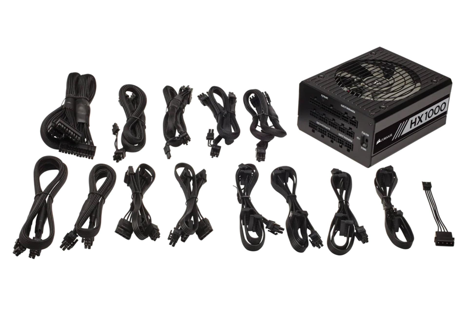 اقلام همراه پاور کامپیوتر کورسیر HX1000 Platinum با توان 1000 وات