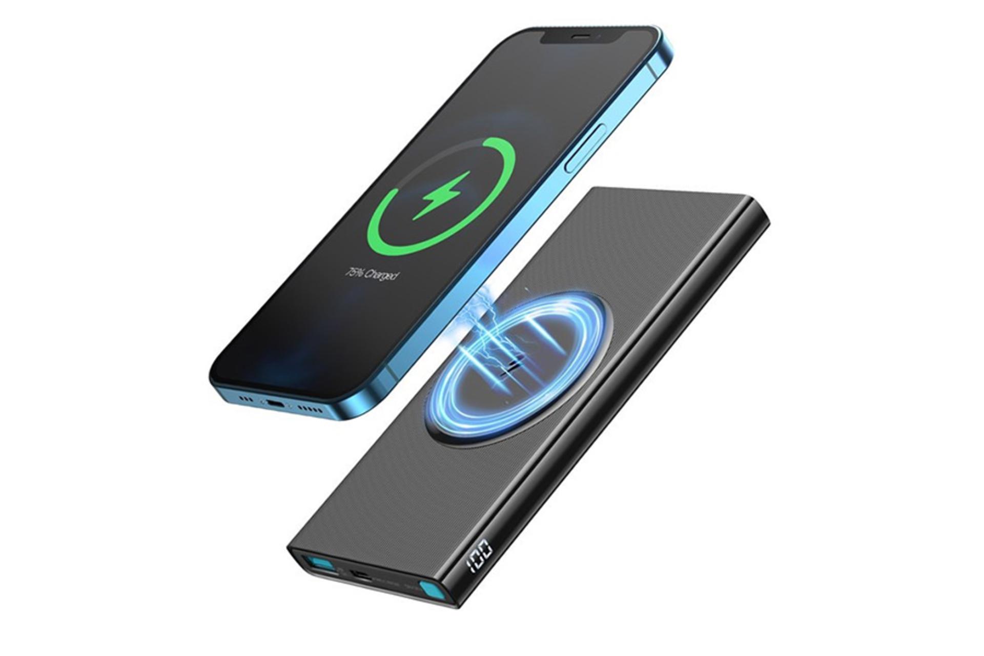 پاوربانک جوی روم JR-W010 با ظرفیت 10000 میلی‌آمپر ساعت