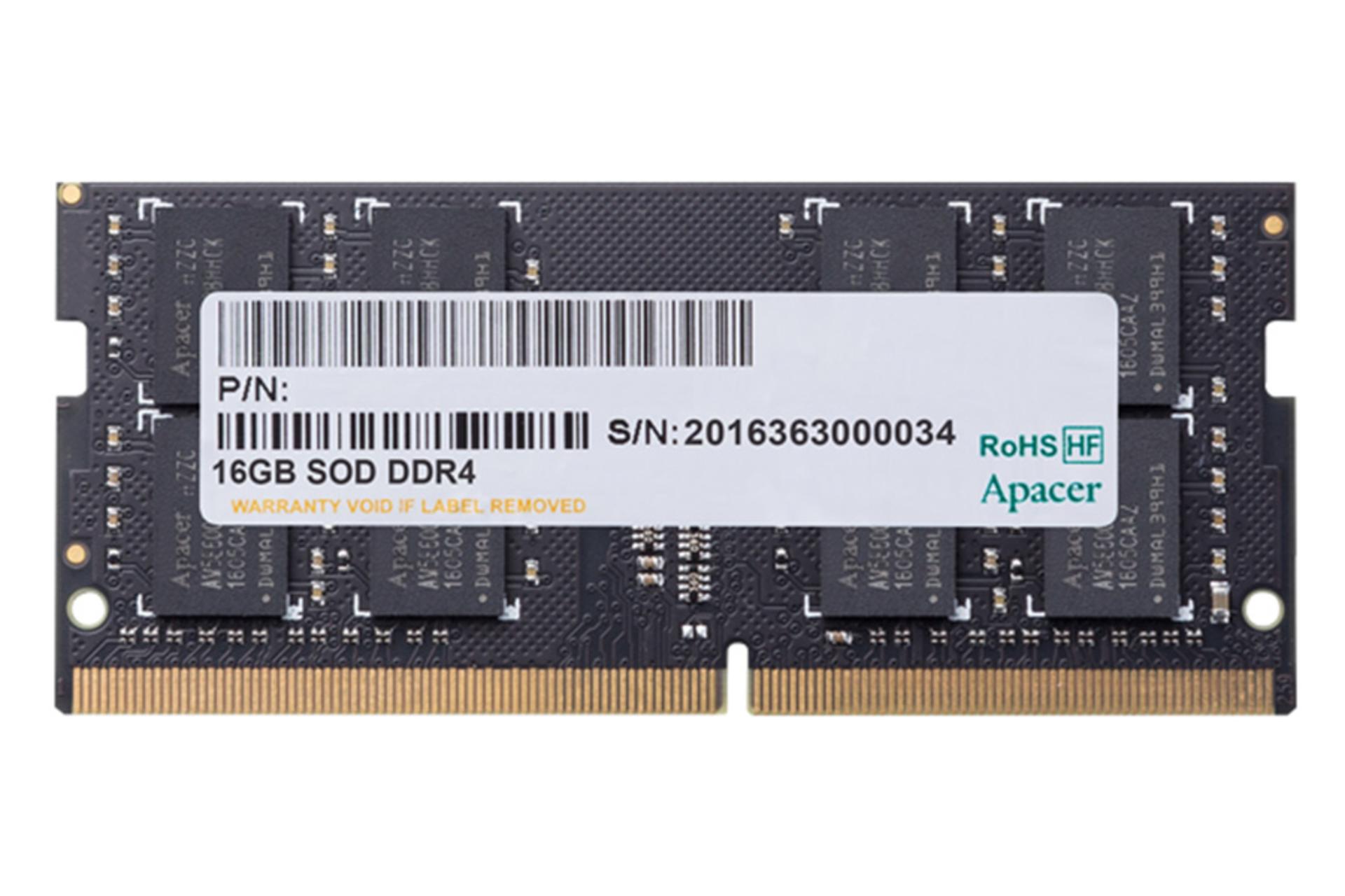 رم اپیسر Apacer Laptop 16GB DDR4-3200 CL22