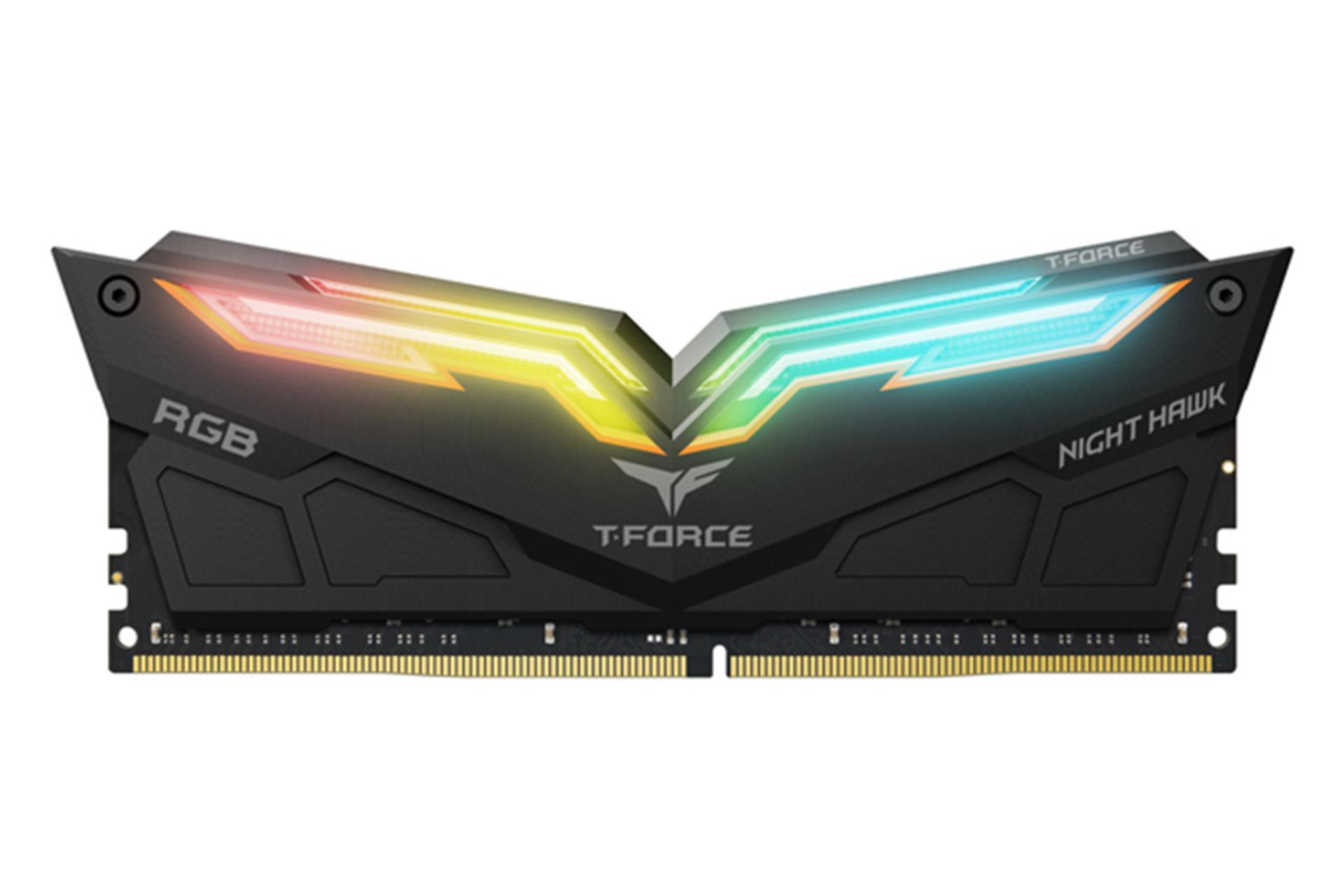 رم تیم گروپ TEAMGROUP T-FORCE NIGHT HAWK RGB 16GB DDR4-3200 CL16