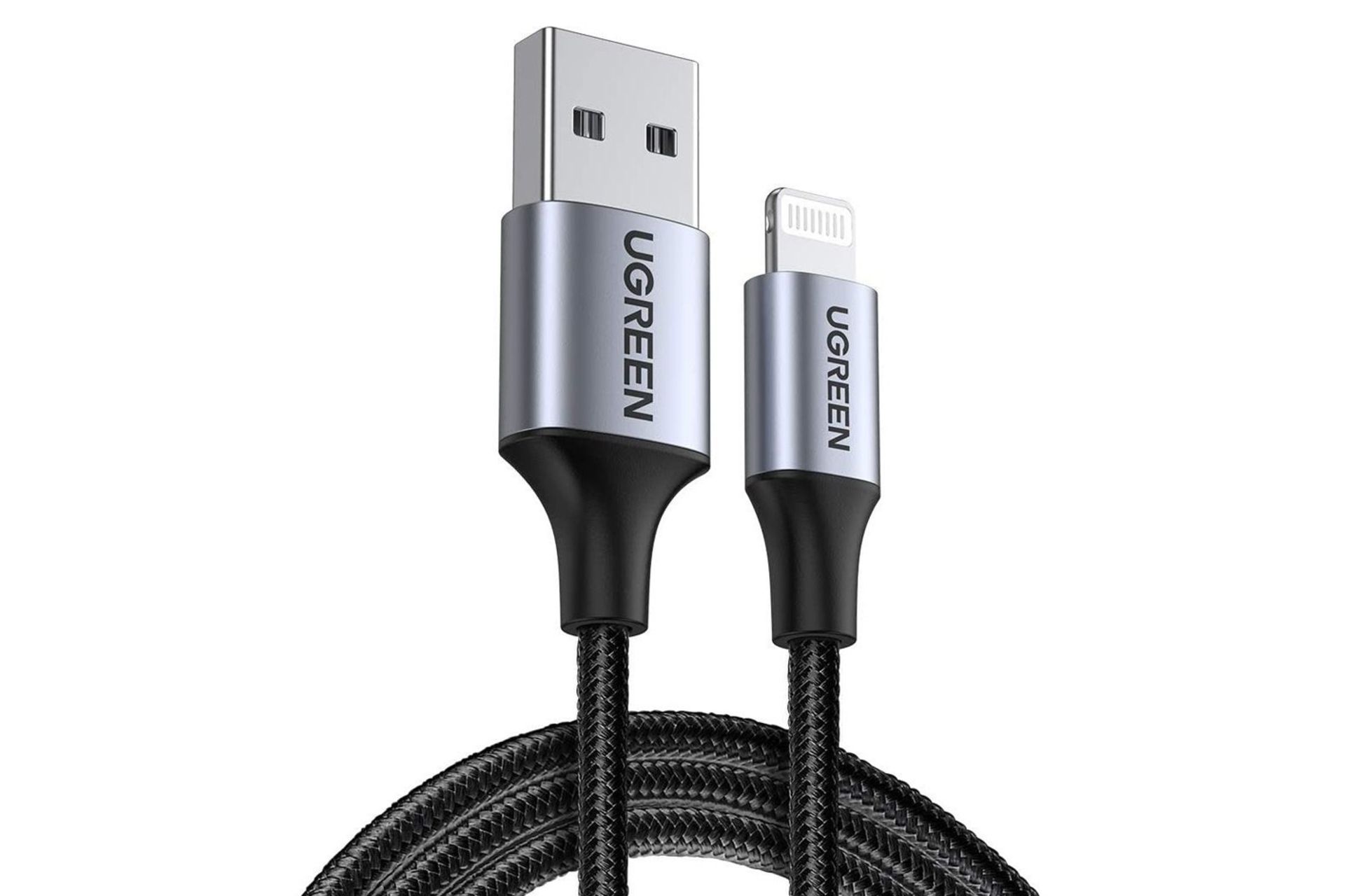 کابل شارژ USB یوگرین USB به Lightning مدل US291 با طول 2 متر مشکی