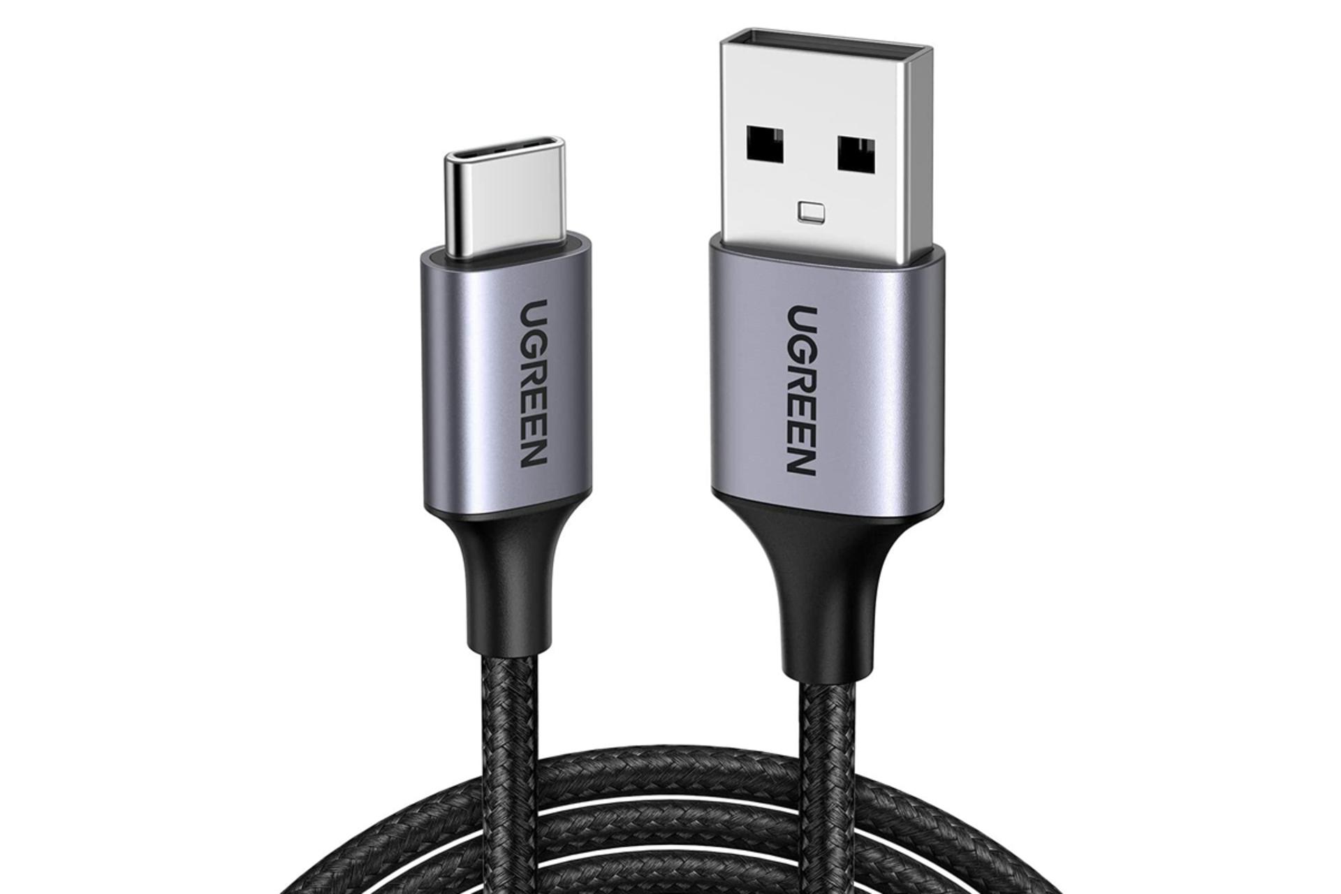 کابل شارژ USB یوگرین USB به Type-C مدل US288 با طول 1.5 متر مشکی