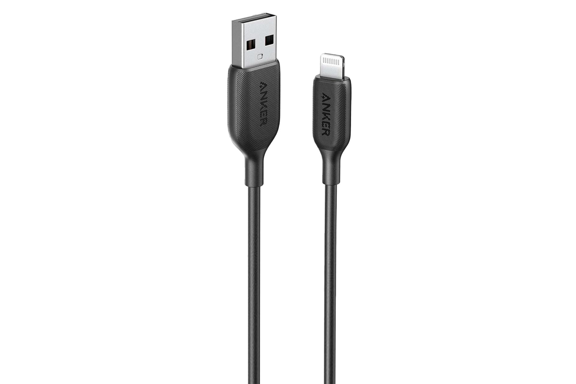 کابل شارژ USB انکر USB به Lightning مدل A8812 PowerLine III با طول 0.9 متر مشکی