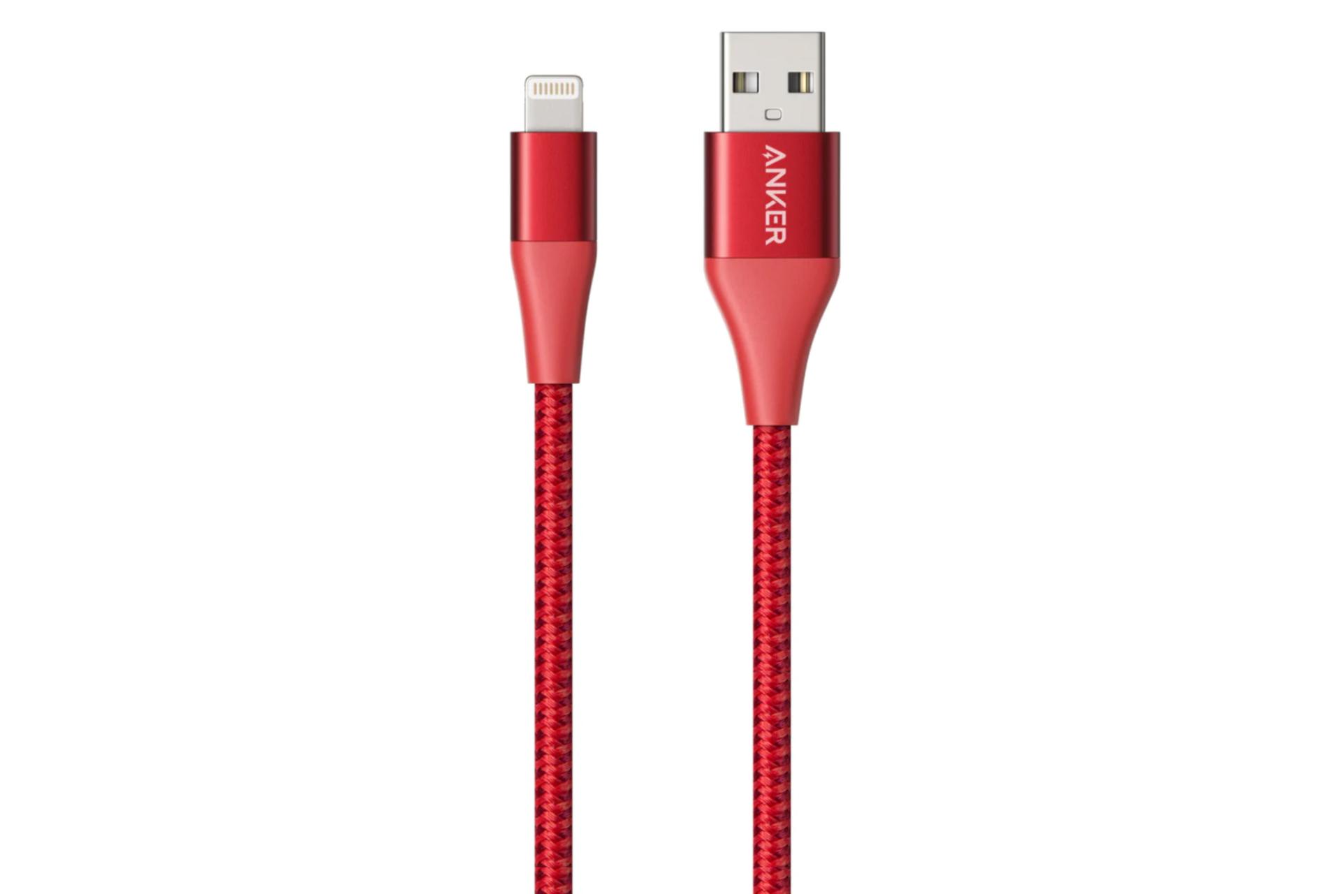 مرجع متخصصين ايران كابل شارژ USB انكر Type-A به Lightning مدل A8452 Powerline+ II با طول 1.8 متر قرمز