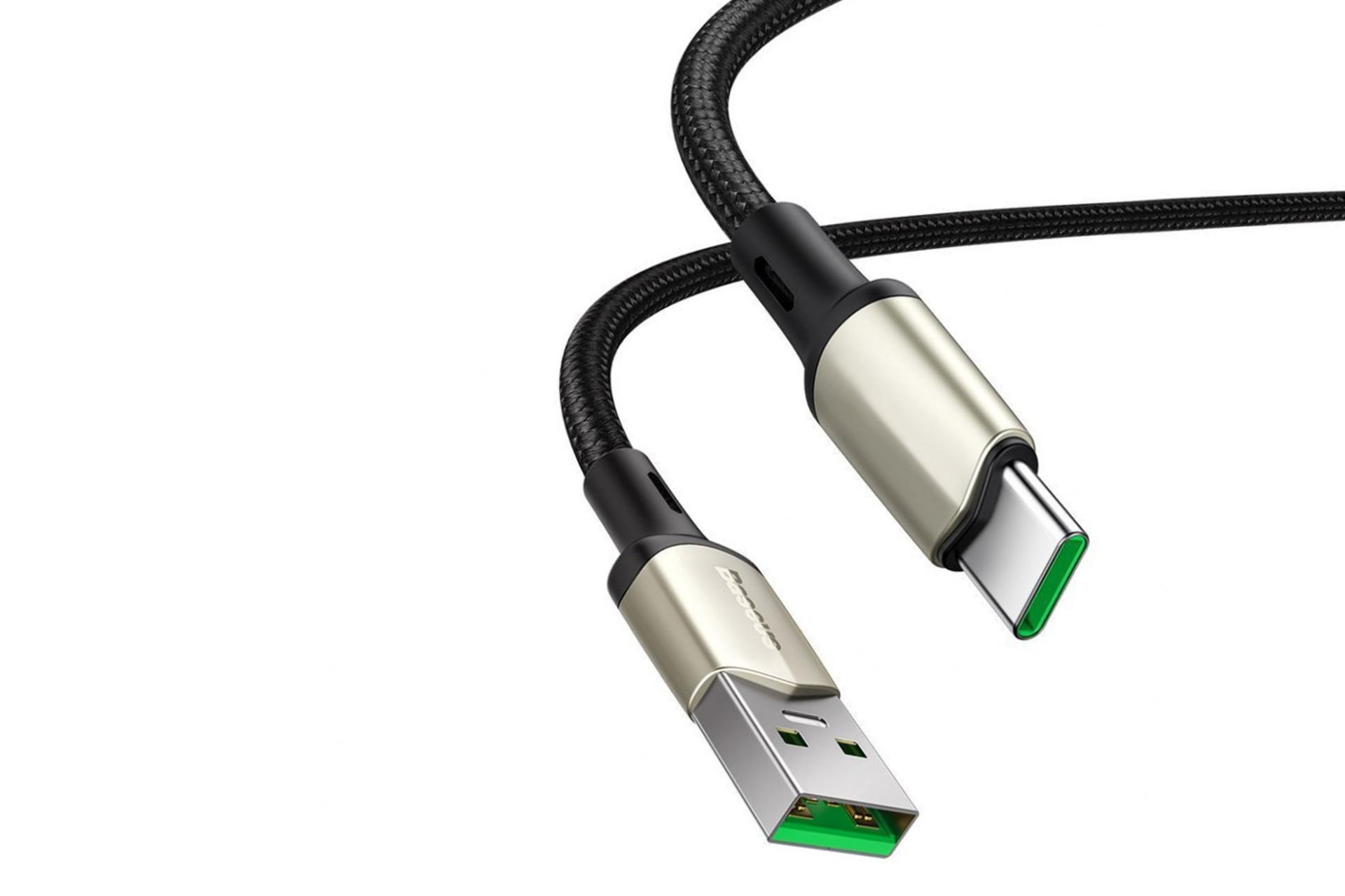 کانکتور کابل شارژ USB باسئوس USB به Type-C مدل Cafule Support VOOC با طول 1 متر
