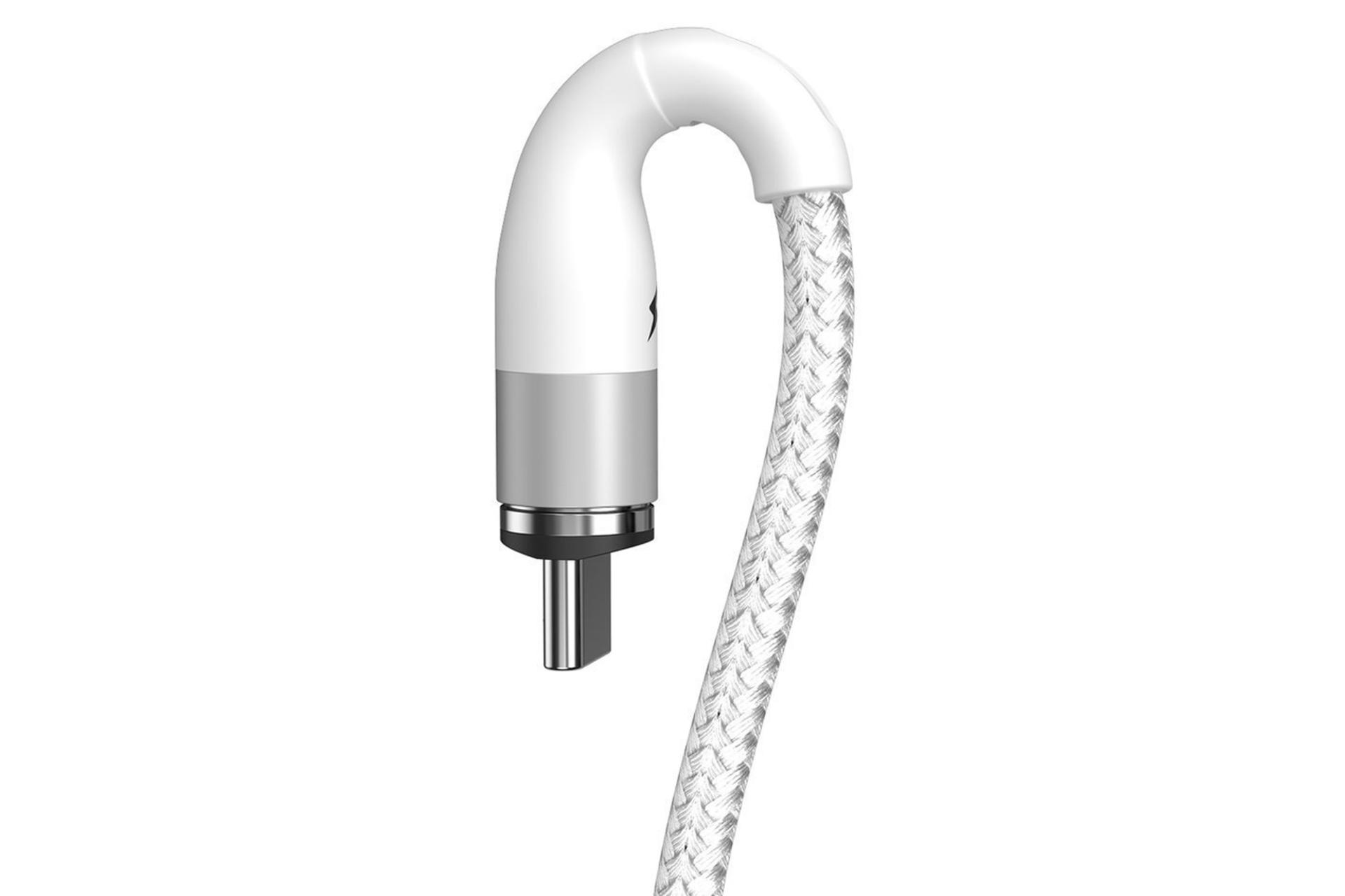 کانکتور کابل شارژ USB باسئوس USB به Lightning مدل Zinc Magnetic 3A با طول 1 متر