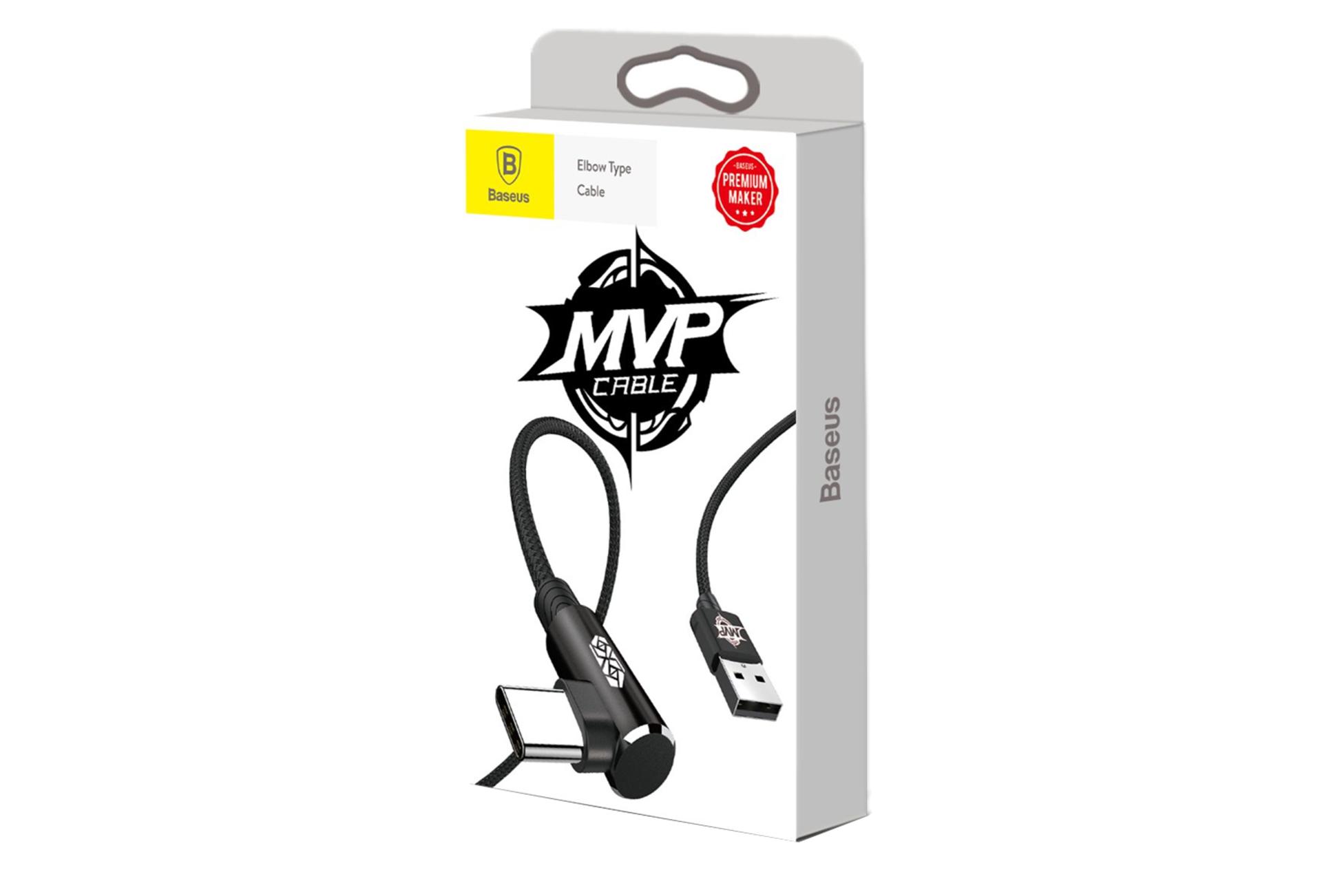 جعبه کابل شارژ USB باسئوس USB به Type-C مدل MVP Elbow با طول 1 متر