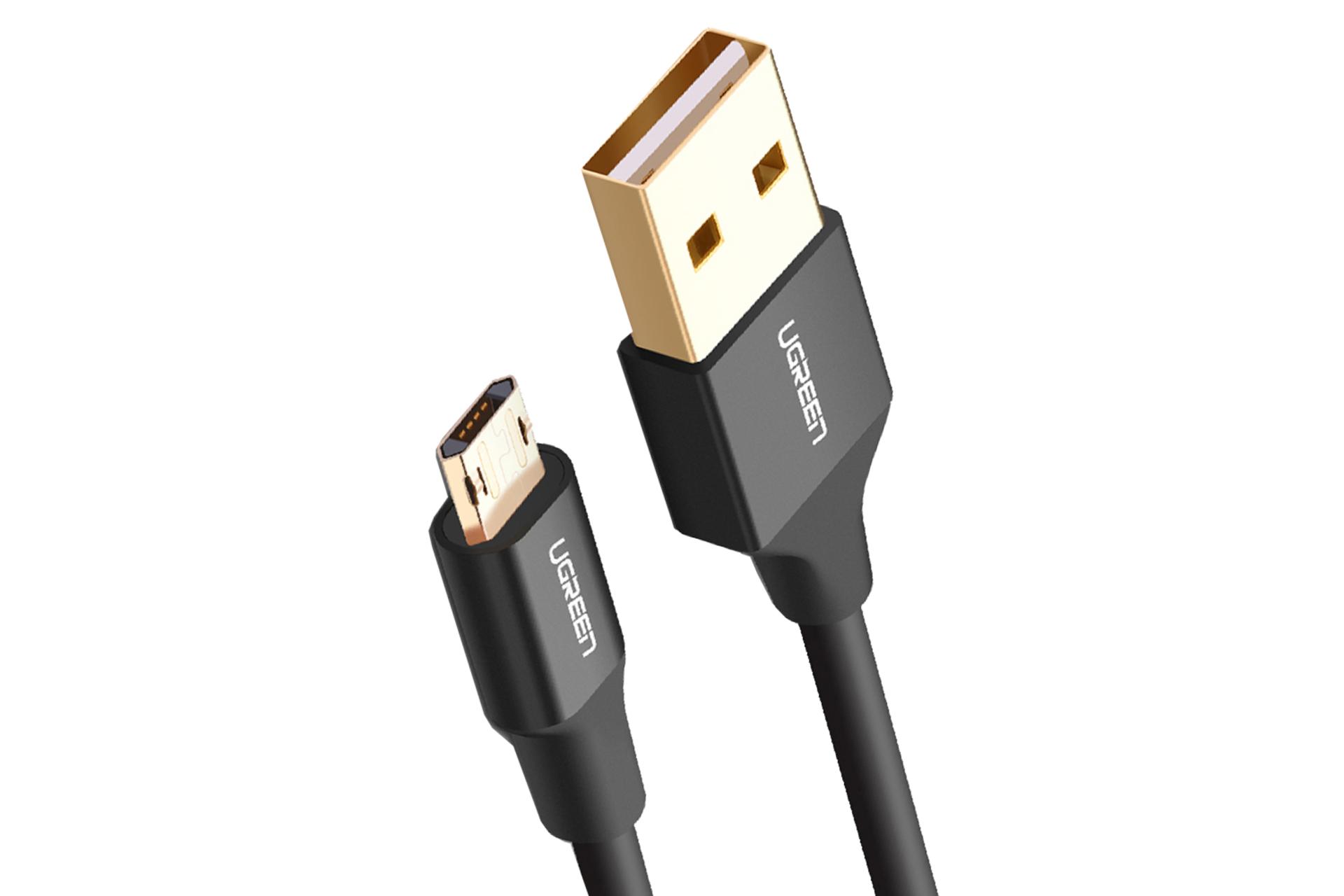 کابل شارژ USB یوگرین USB به Micro-USB مدل US223 با طول 2 متر مشکی