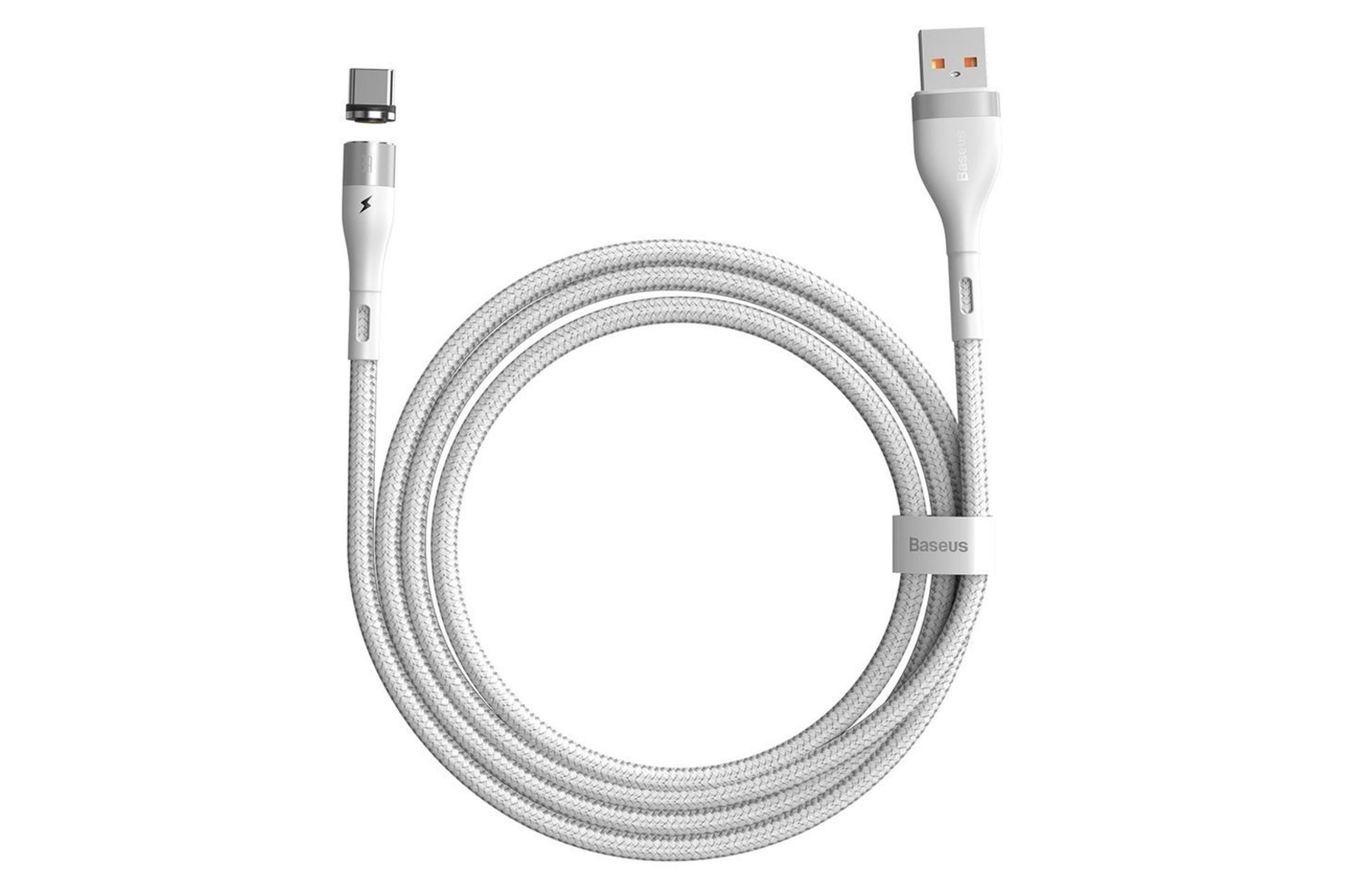 کابل شارژ USB باسئوس USB به Lightning مدل Zinc Magnetic 3A با طول 1 متر