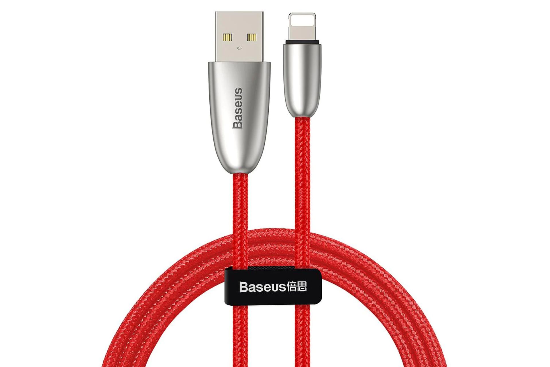کابل شارژ USB باسئوس USB به Lightning مدل Torch با طول 1 متر قرمز