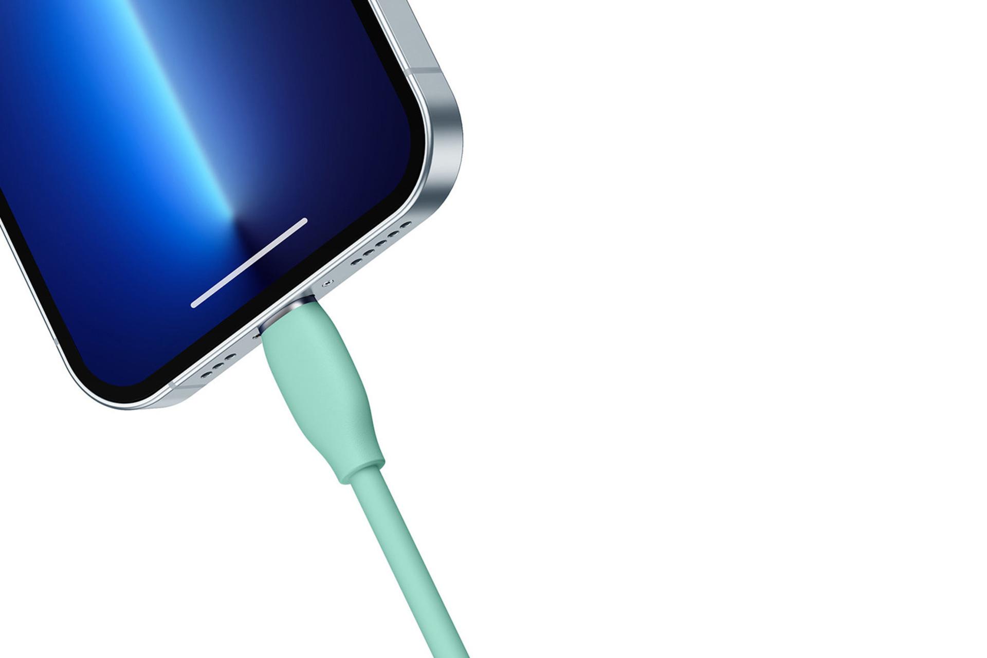 کانکتور کابل شارژ USB باسئوس USB به Lightning مدل Jelly Liquid Silica Gel با طول 2 متر
