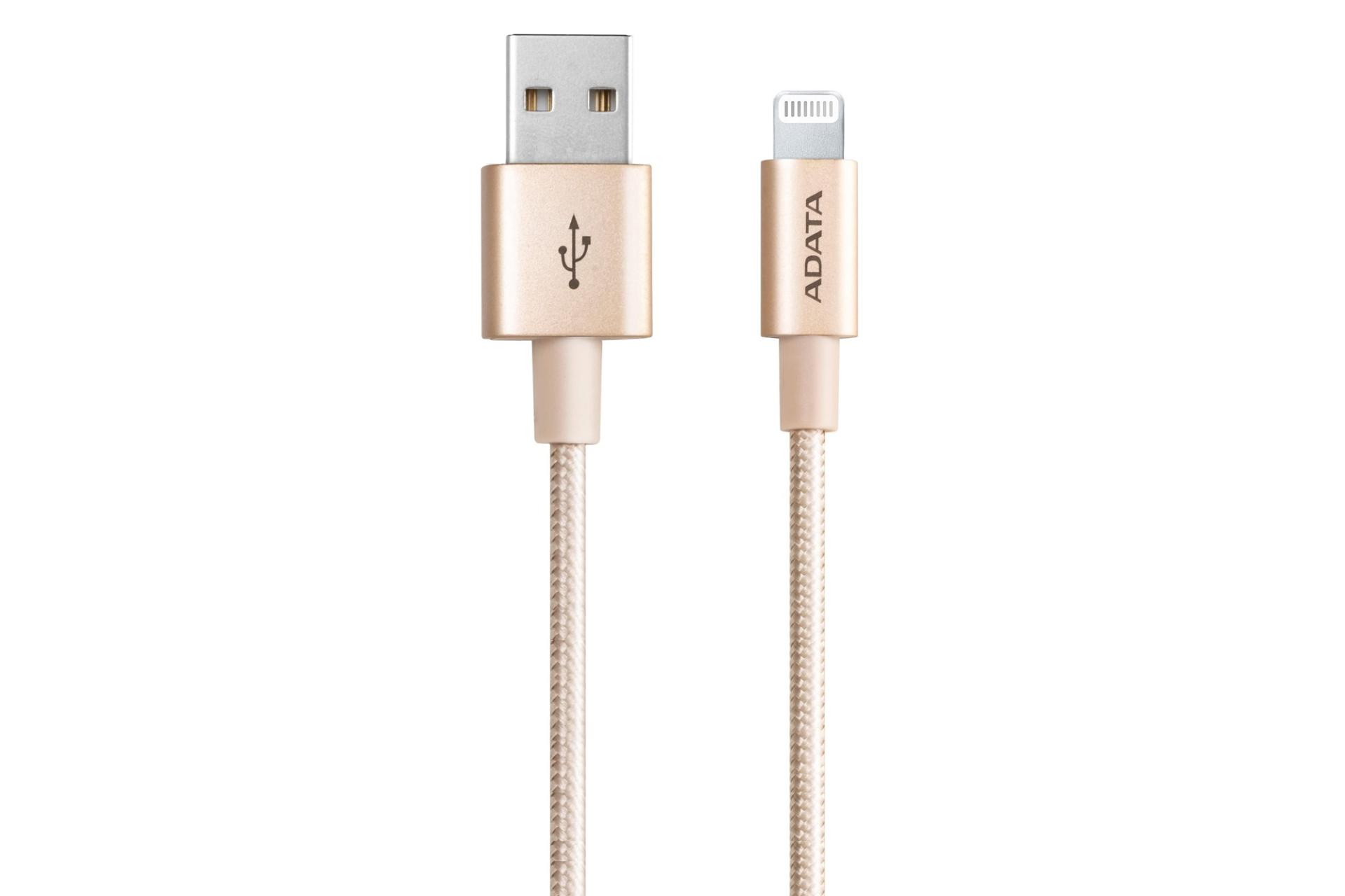 کابل شارژ USB ای دیتا Type-A به Lightning مدل Sync & Charge با طول 1 متر طلایی