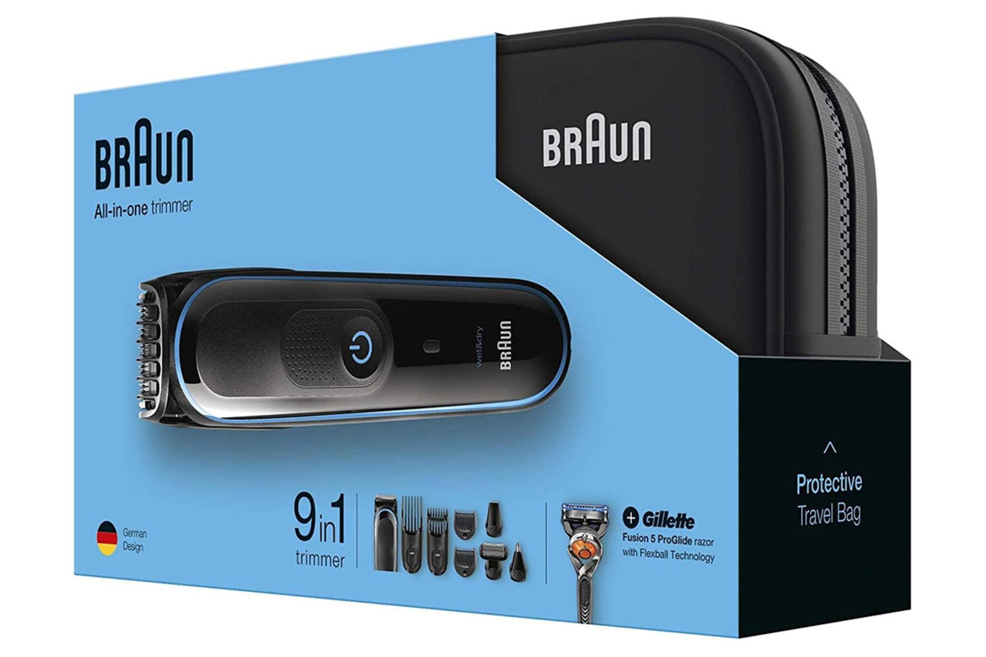 بسته بندی ماشین اصلاح و ریش تراش براون Braun MGK3980TS