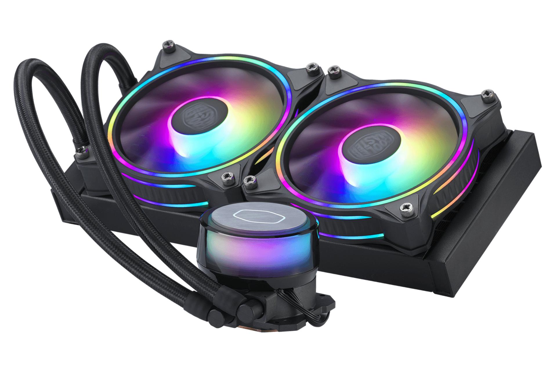 نمای جانبی خنک کننده مایع کولر مستر MASTERLIQUID ML240 ILLUSION