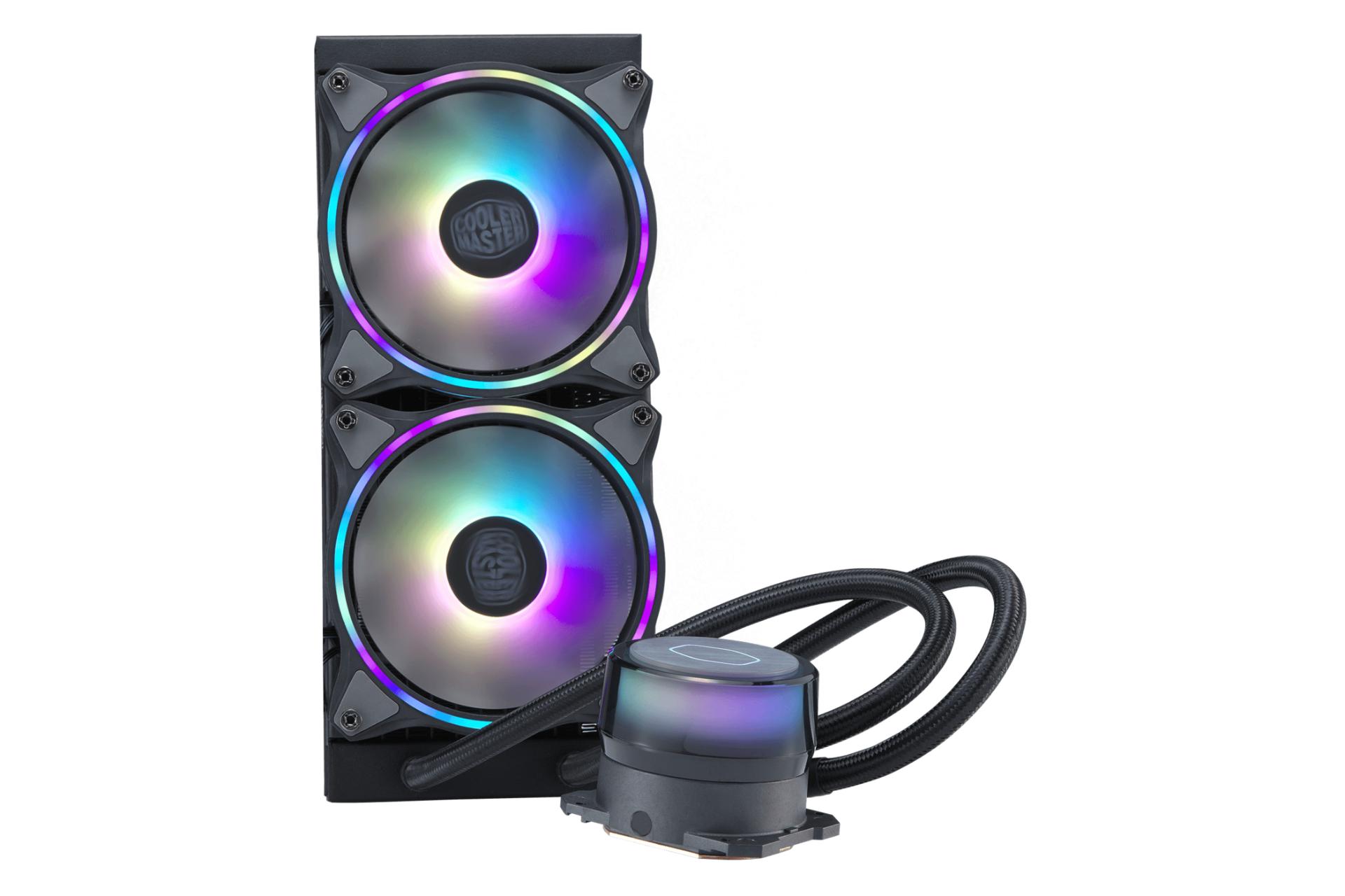 نمای عمودی خنک کننده مایع کولر مستر MASTERLIQUID ML240 ILLUSION