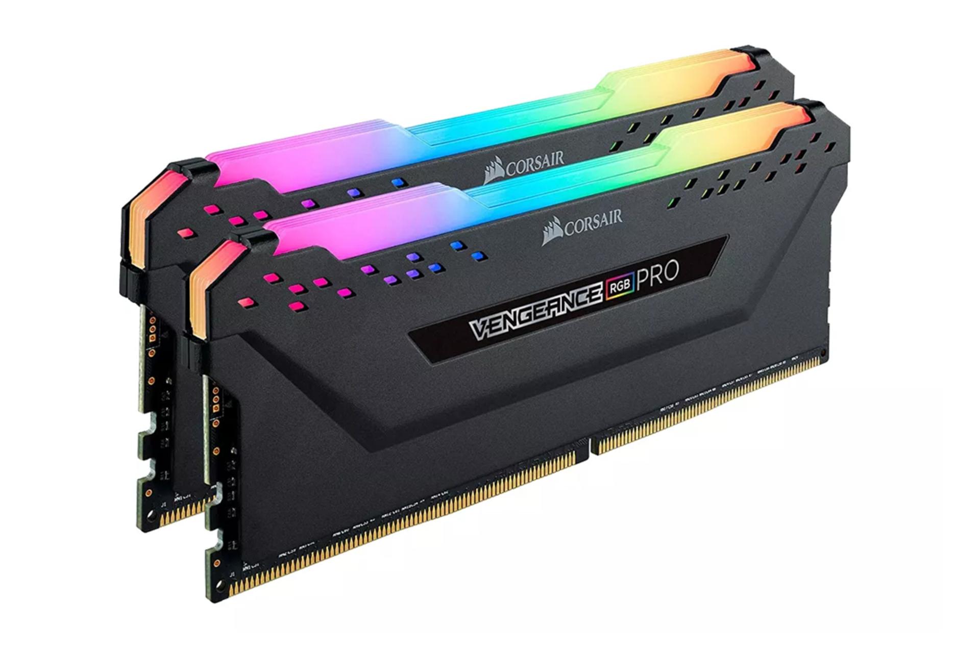 نمای کناری رم کورسیر VENGEANCE RGB PRO SL ظرفیت 16 گیگابایت (2x8) از نوع DDR4-3200