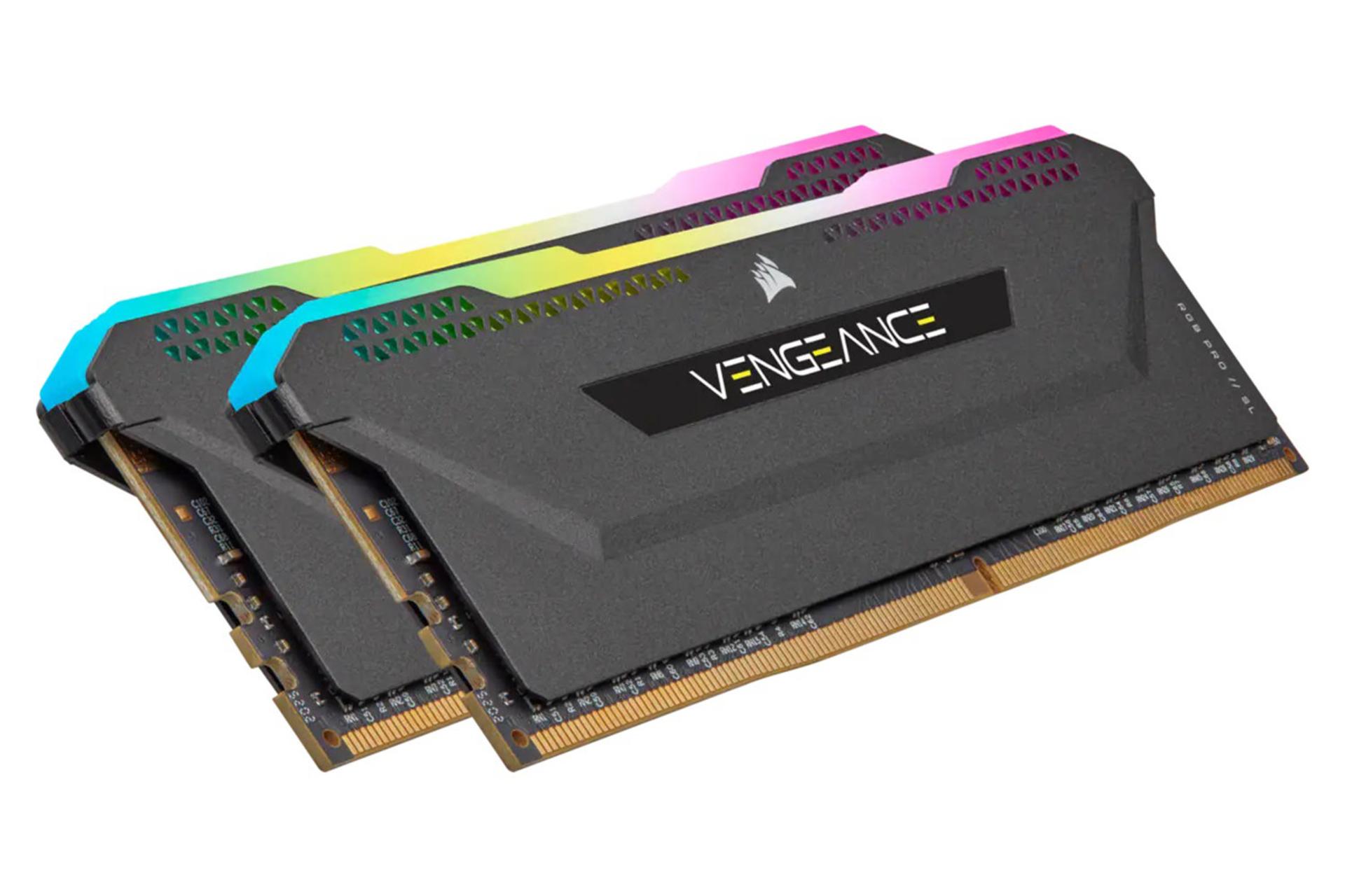 نمای کناری Corsair VENGEANCE RGB PRO SL 32GB (2x16) DDR4-3600 CL18