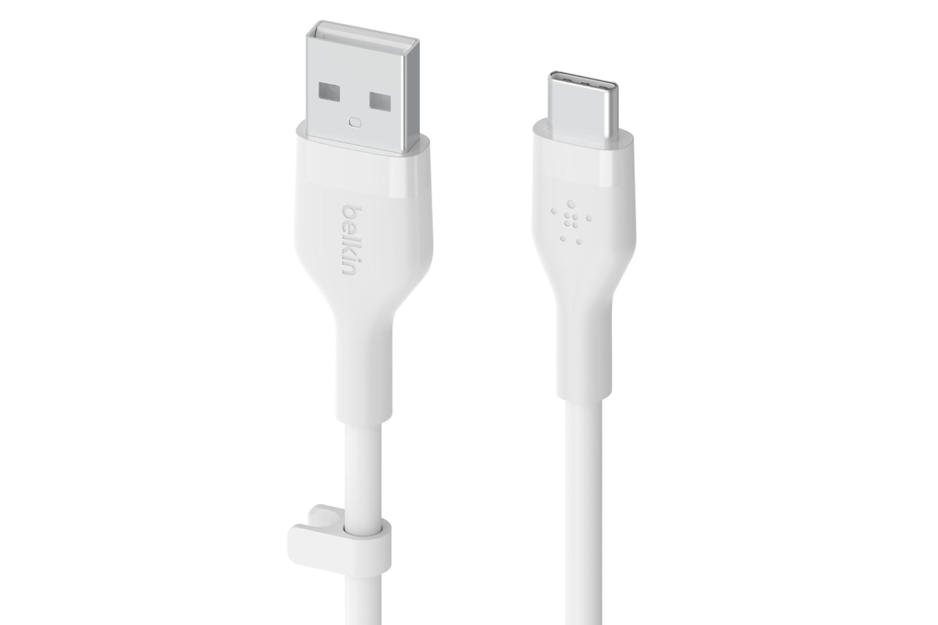 کابل شارژ USB بلکین USB به Type-C مدل BoostCharge Flex CAB008 با طول 3 متر سفید