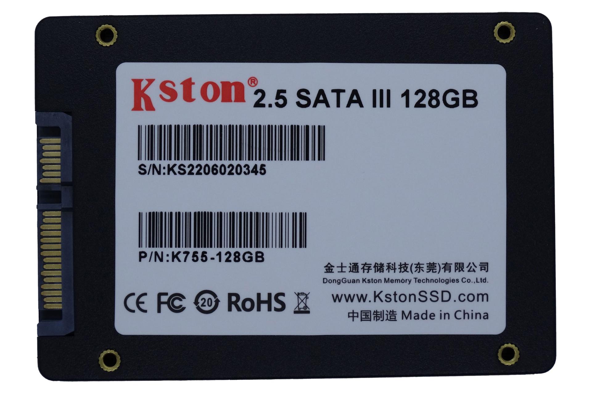 ابعاد SSD کی استون K755 SATA 2.5 Inch ظرفیت 128 گیگابایت