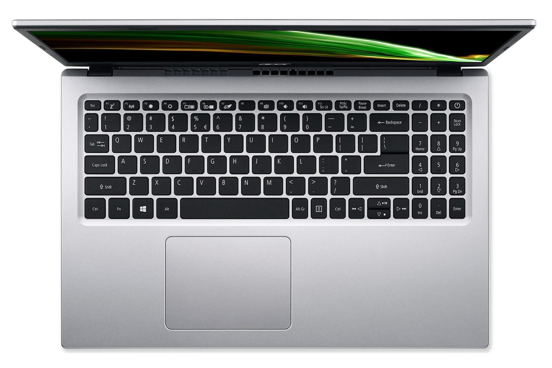 نمای کیبورد لپ تاپ اسپایر A315-58-37NX ایسر