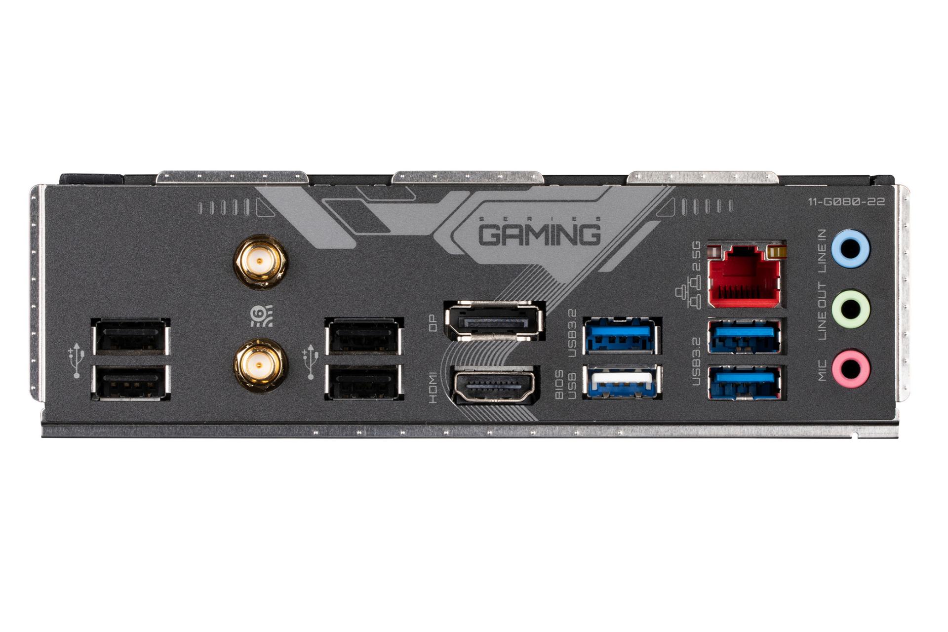 درگاه‌های مادربرد گیگابایت GIGABYTE B760M GAMING X AX DDR4 (rev. 1.x)