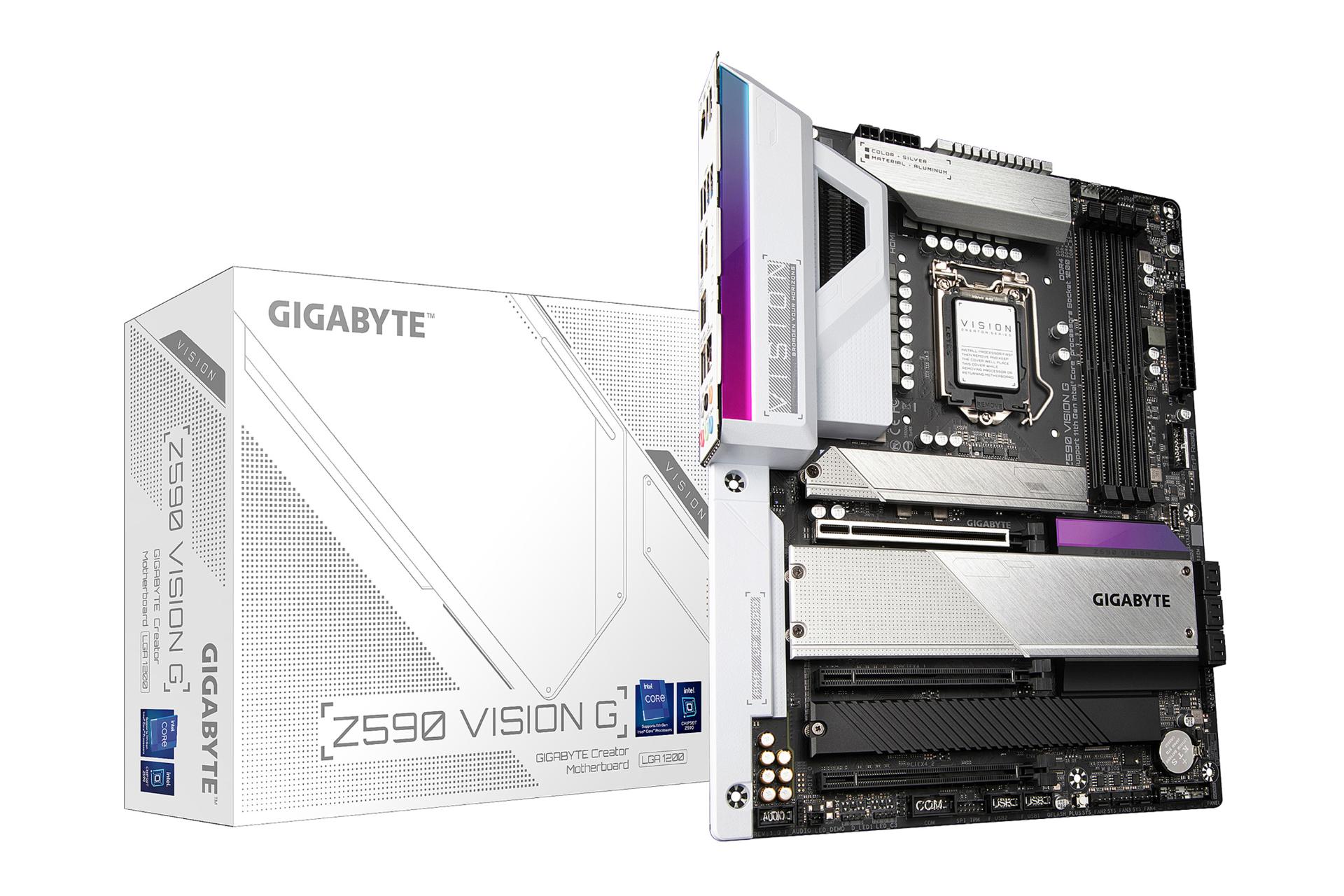 جعبه مادربرد گیگابایت GIGABYTE Z590 VISION G (rev. 1.0)