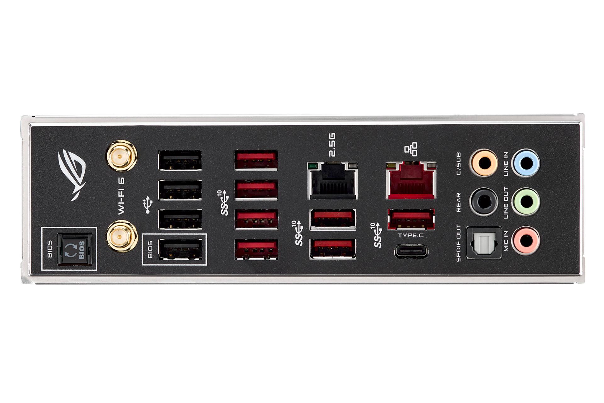درگاه‌های مادربرد ایسوس ASUS ROG STRIX TRX40-XE GAMING