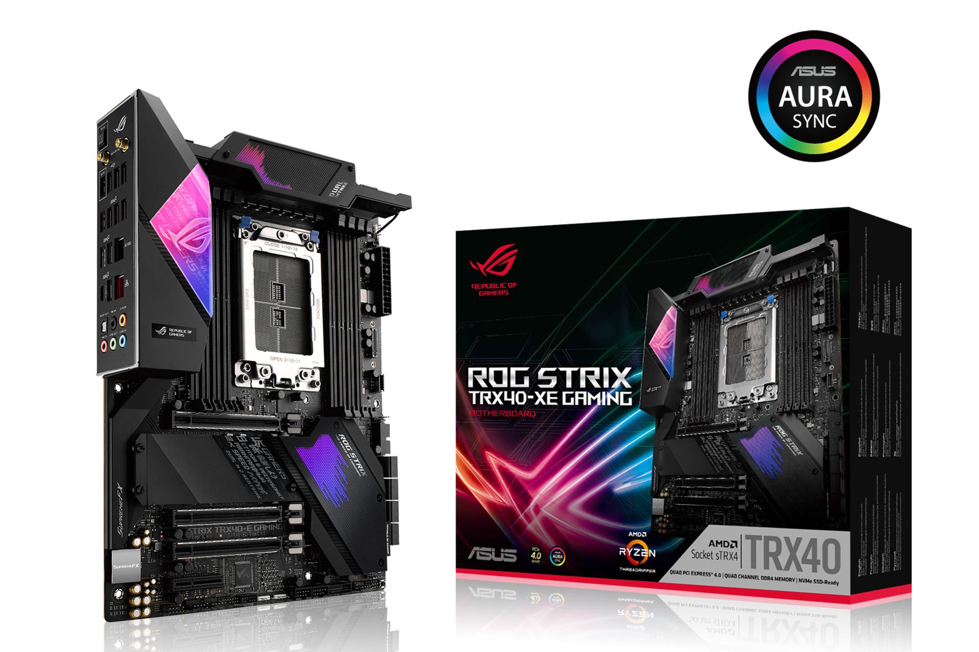 جعبه مادربرد ایسوس ASUS ROG STRIX TRX40-XE GAMING