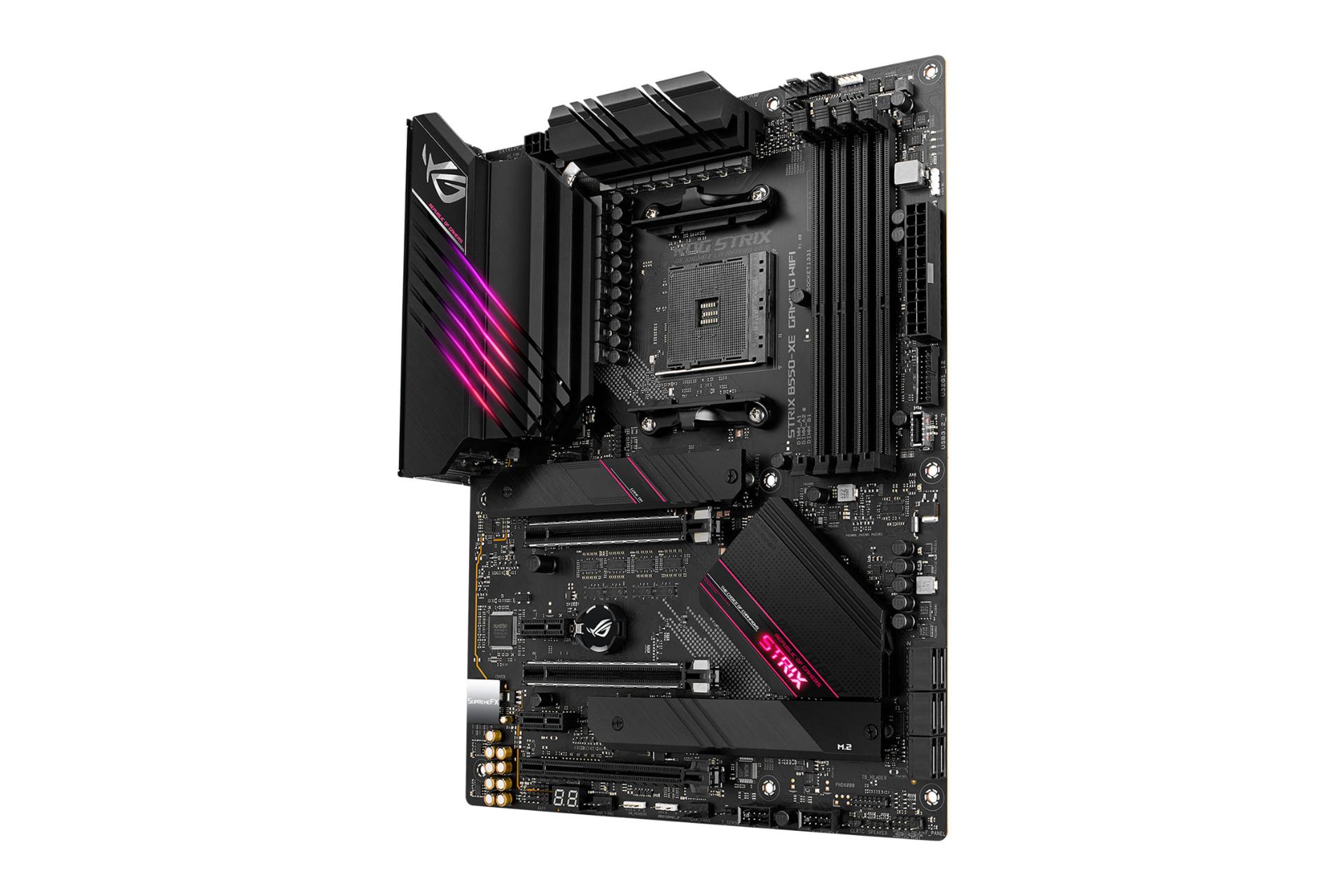 نمای کناری مادربرد ایسوس ASUS ROG STRIX B550-XE GAMING WIFI