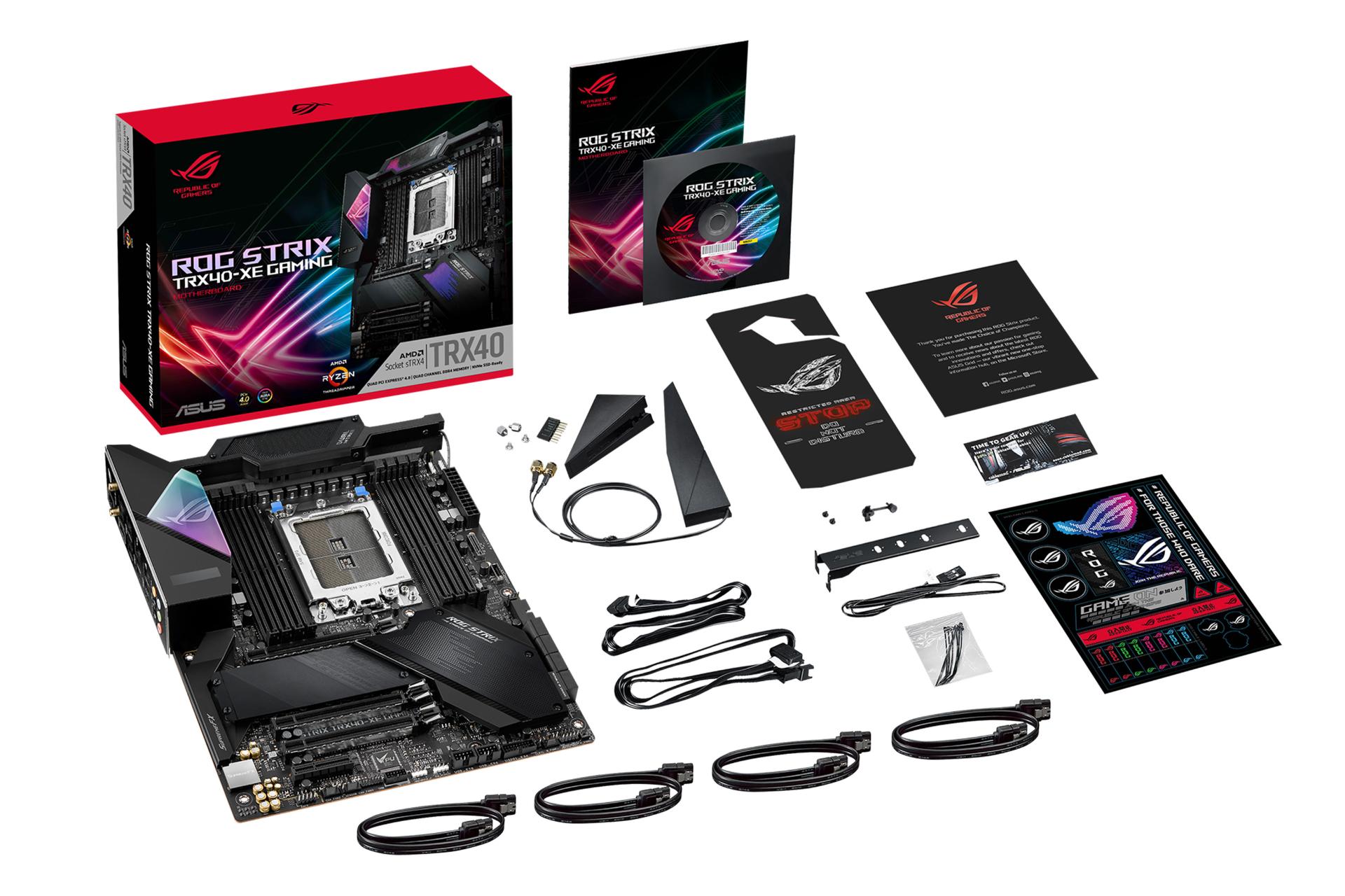 اقلام همراه مادربرد ایسوس ASUS ROG STRIX TRX40-XE GAMING