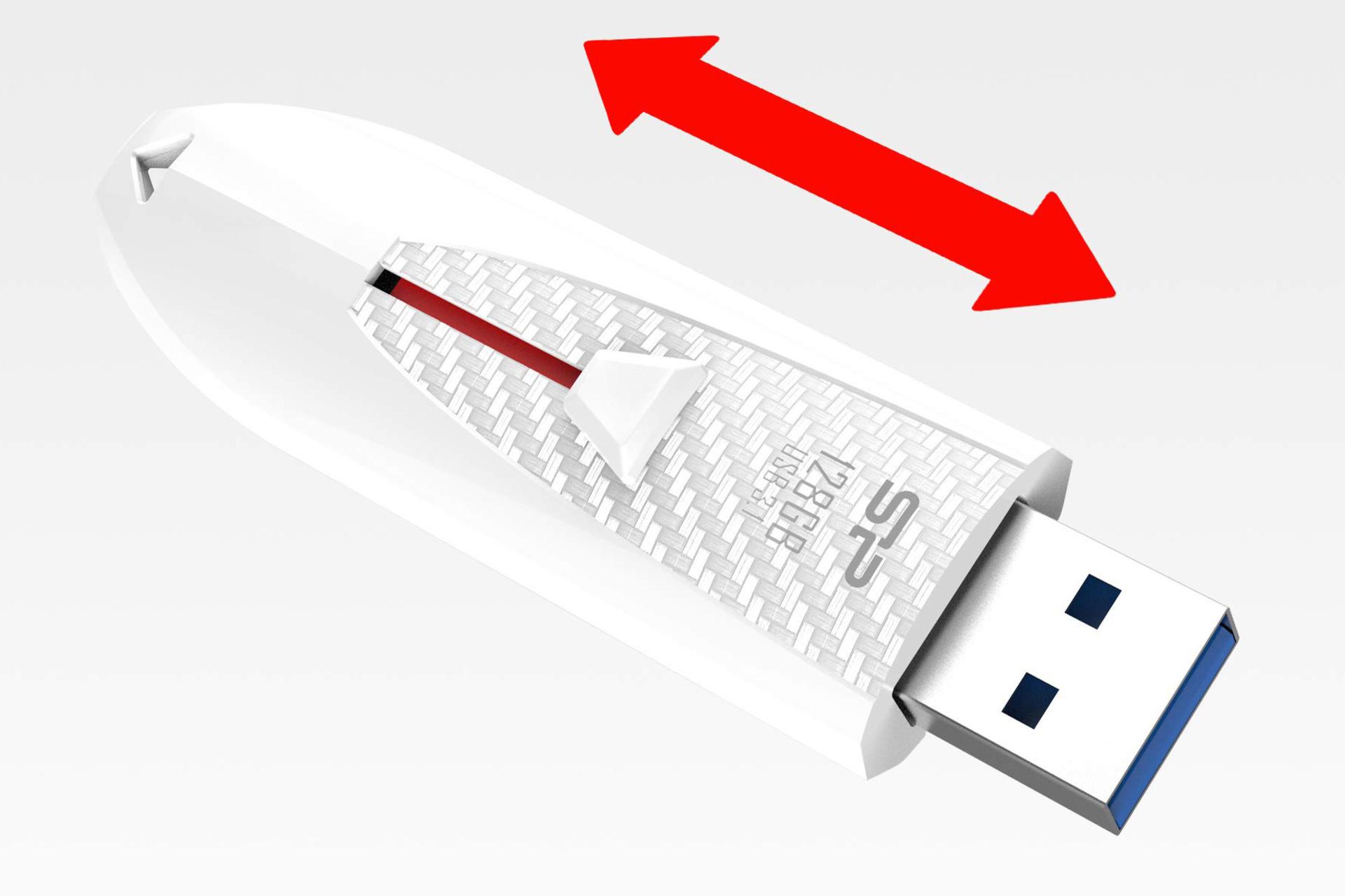 درگاه کشویی فلش مموری سیلیکون پاور مدل Blaze B25 ظرفیت 128 گیگابایت