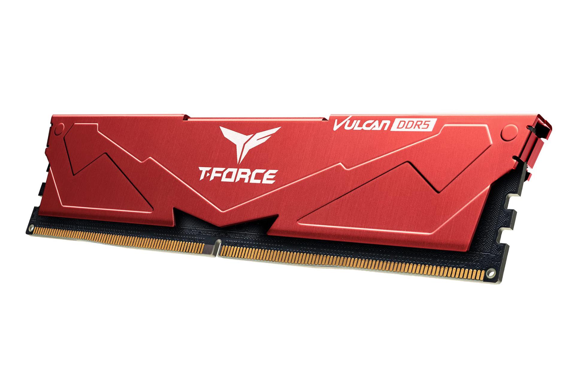 نمای کناری رم تیم گروپ TEAMGROUP T-FORCE VULCAN 32GB (2x16) DDR5-5200 CL40