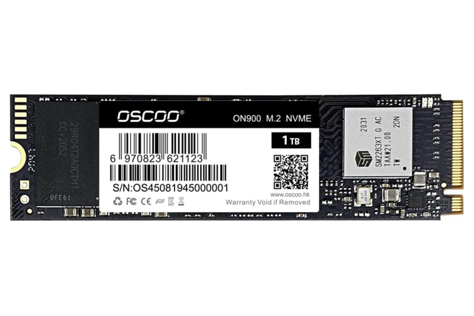 ابعاد SSD اسکو ON900 NVMe M.2 ظرفیت 1 ترابایت