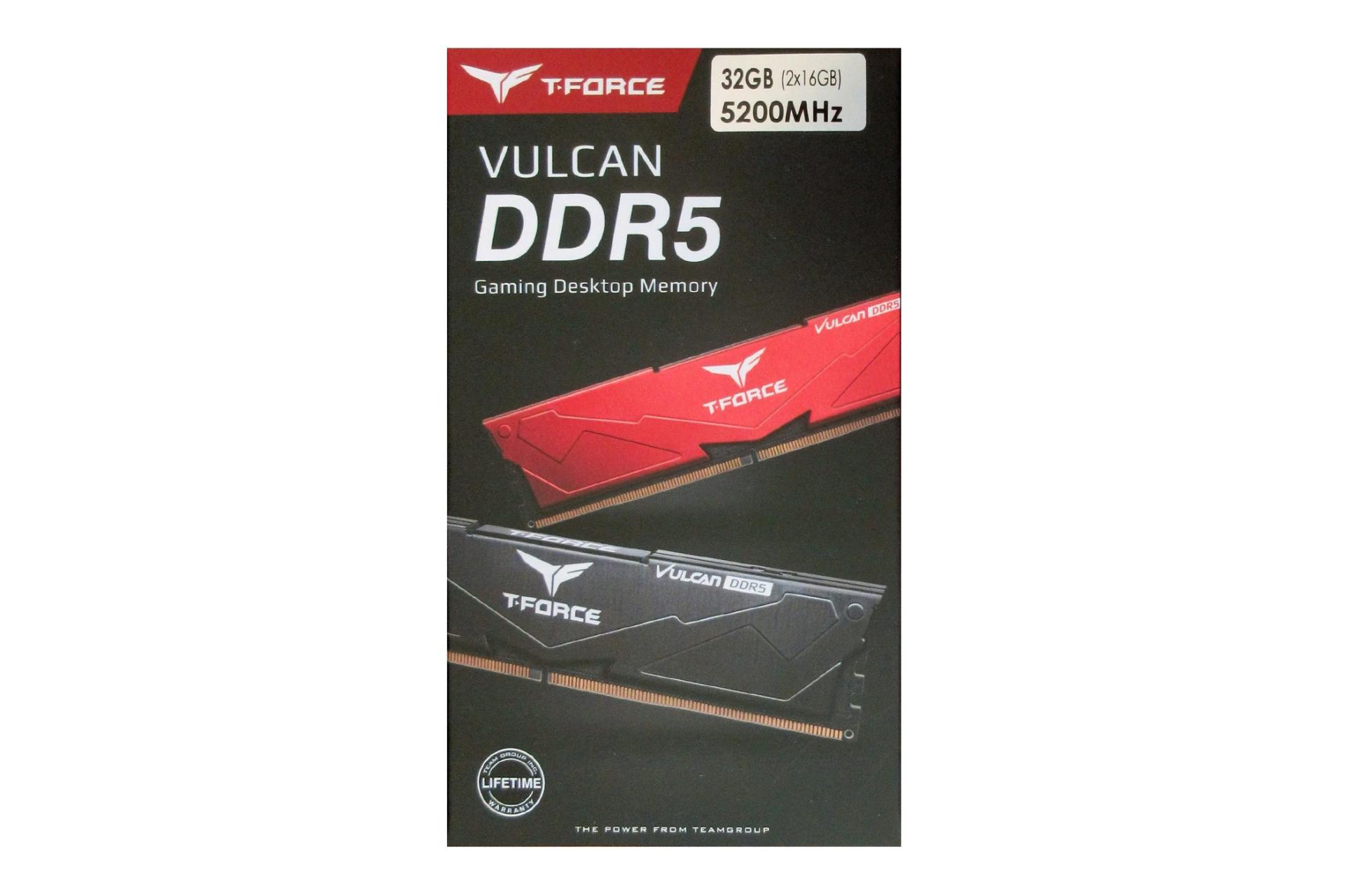 جعبه رم تیم گروپ TEAMGROUP T-FORCE VULCAN 32GB (2x16) DDR5-5200 CL40