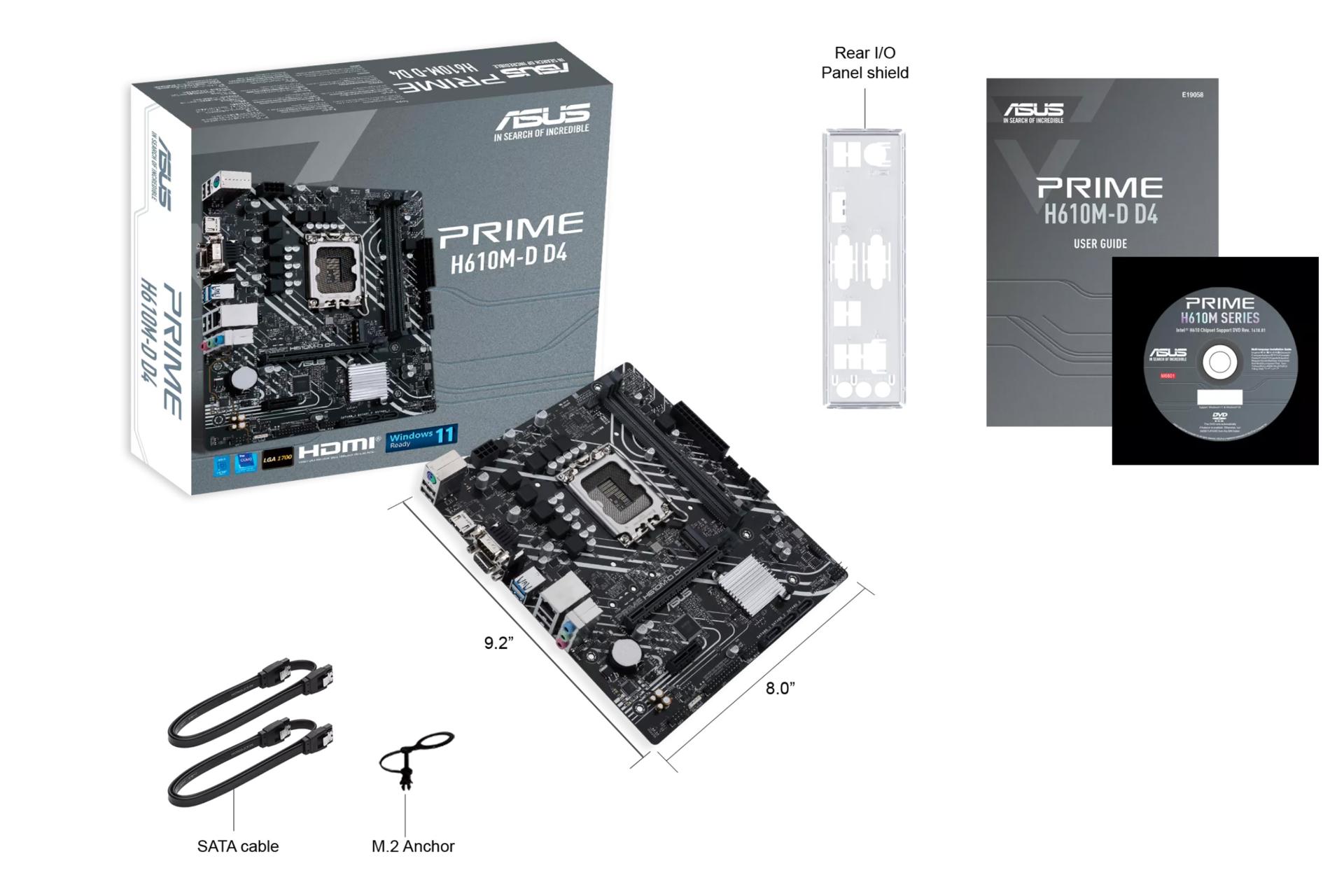 اقلام همراه مادربرد ایسوس ASUS PRIME H610M-D D4