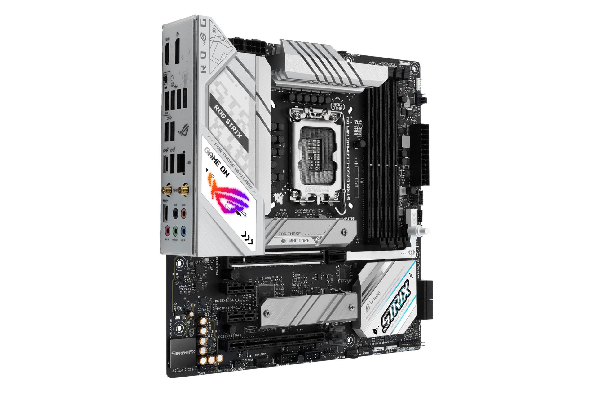 نمای کناری مادربرد ایسوس ASUS ROG STRIX B760-G GAMING WIFI D4