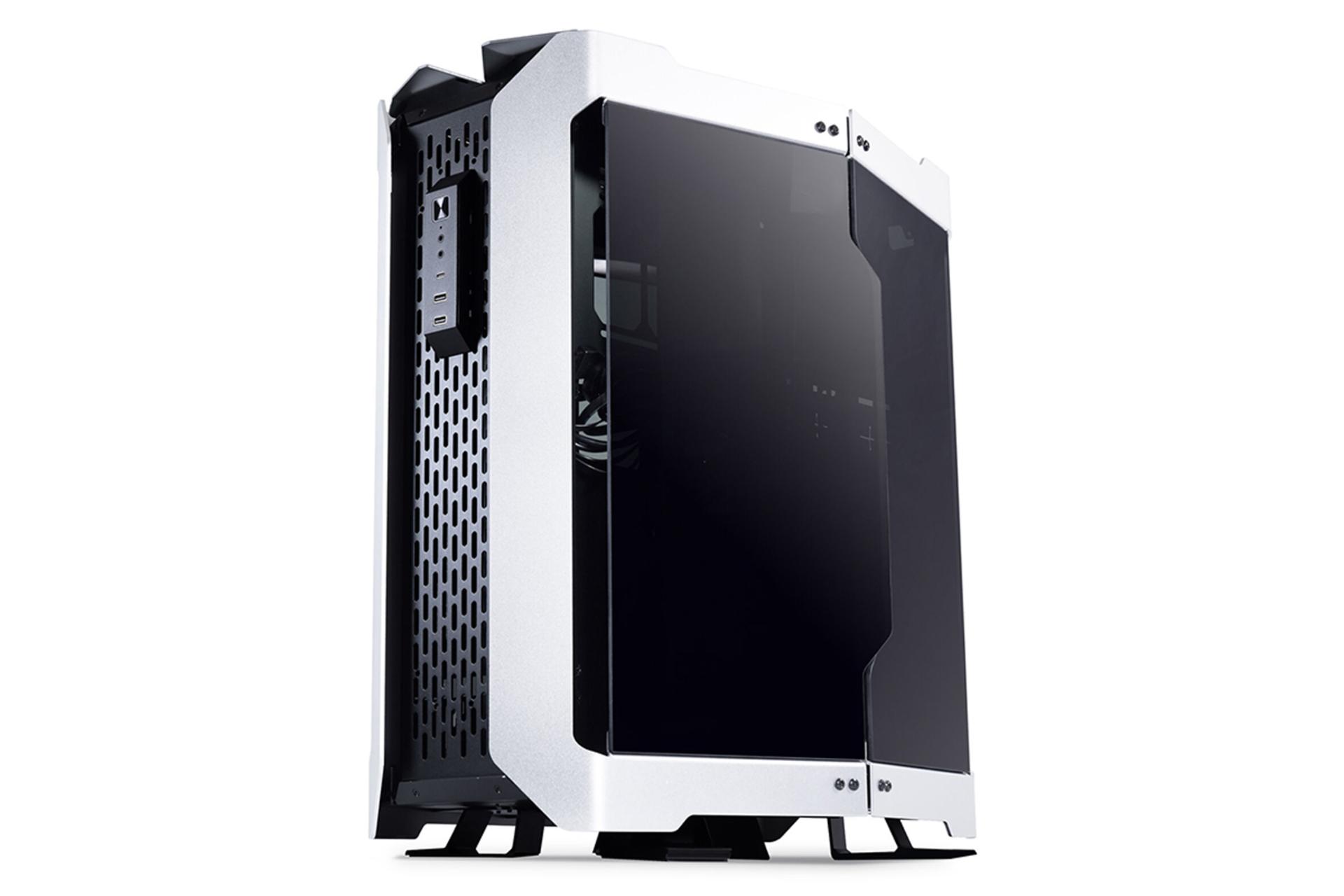 نمای جلو و سمت راست کیس کامپیوتر لیان لی ODYSSEY X در حالت performance