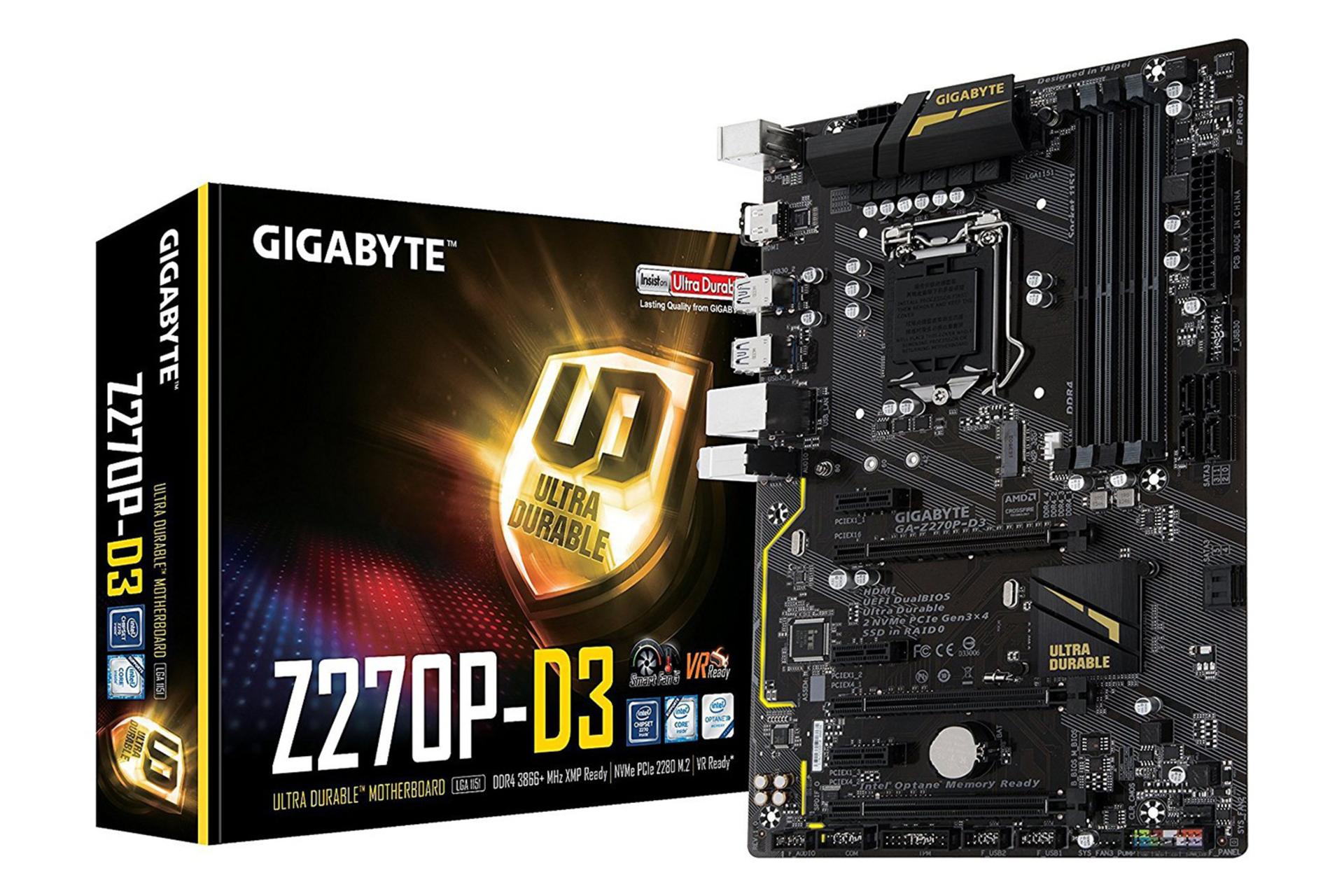 بسته بندی مادربرد گیگابایت GIGABYTE GA-Z270P-D3