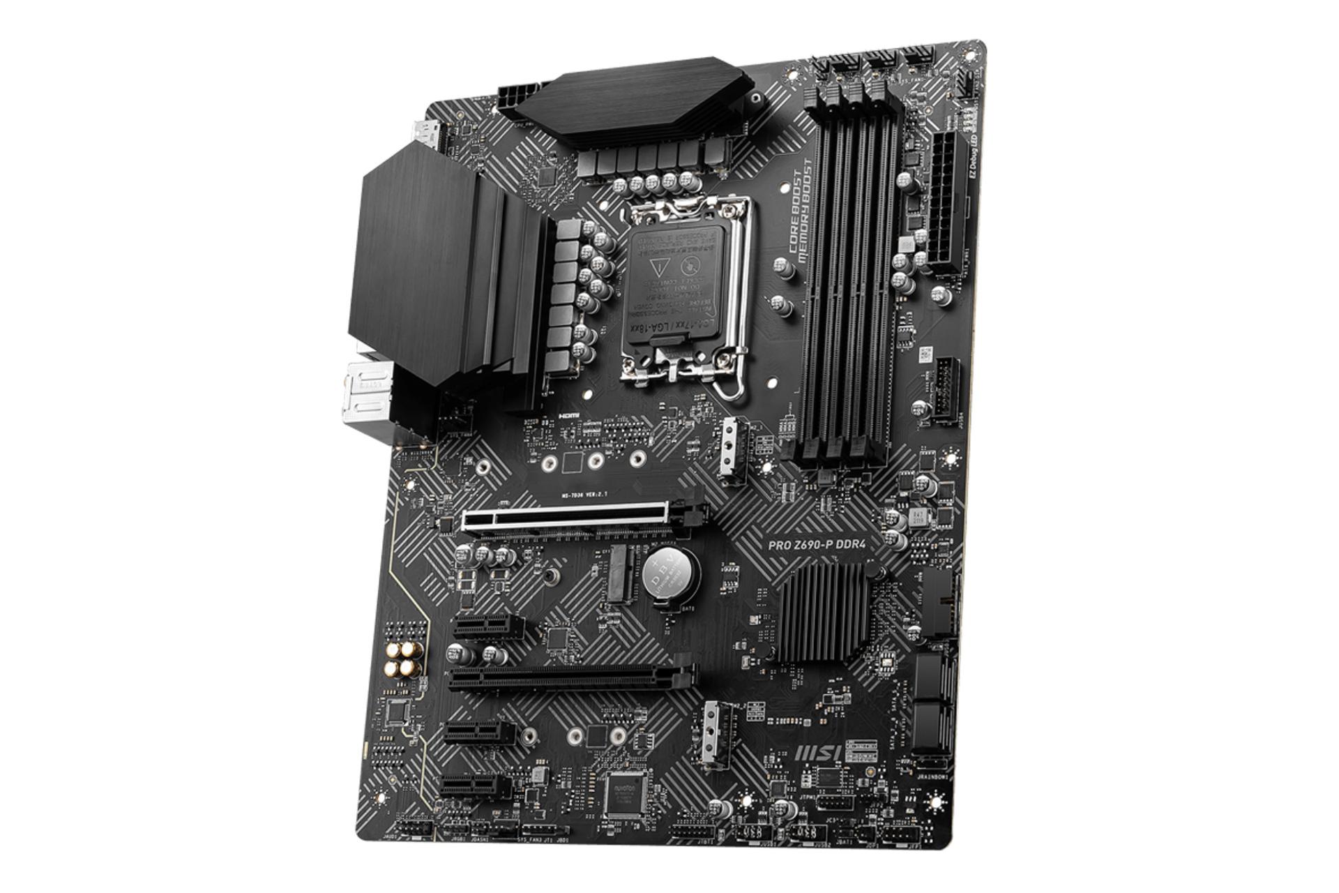 نمای کناری مادربرد ام اس آی MSI PRO Z690-P DDR4