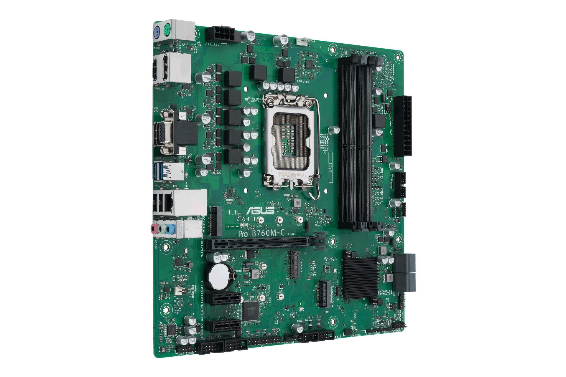 نمای کناری مادربرد ایسوس ASUS Pro B760M-C-CSM