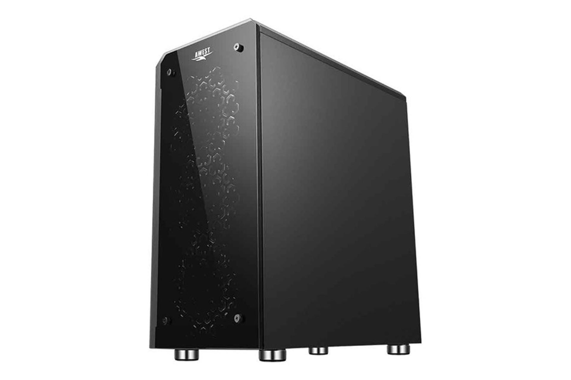 نمای نیم رخ جلو و سمت راست کیس کامپیوتر اوست GT-AV07-BG