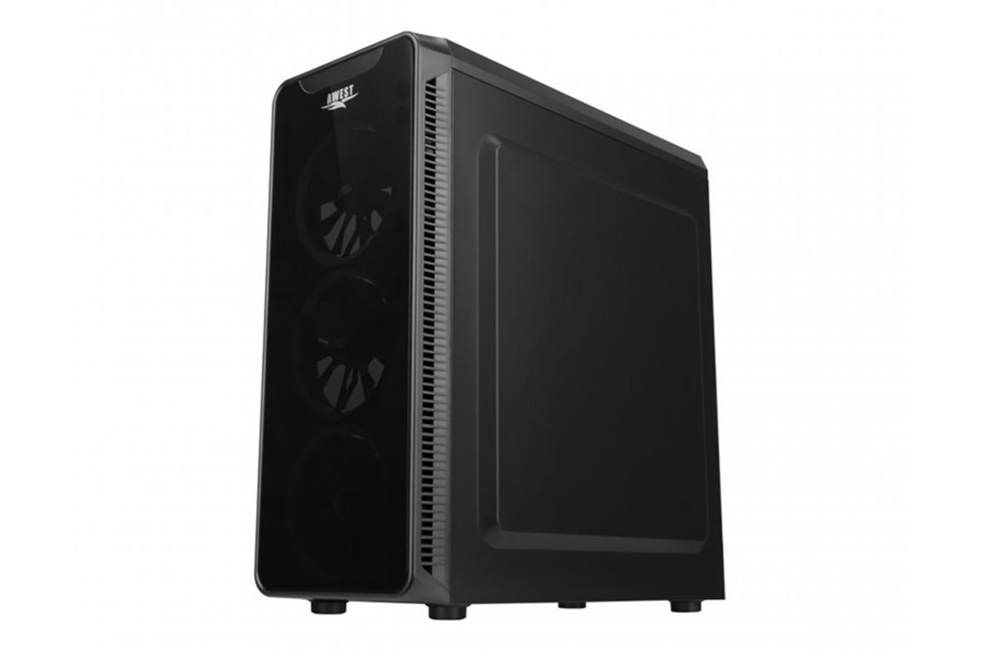 نمای نیم رخ جلو و سمت راست کیس کامپیوتر اوست GT-AV05-BG