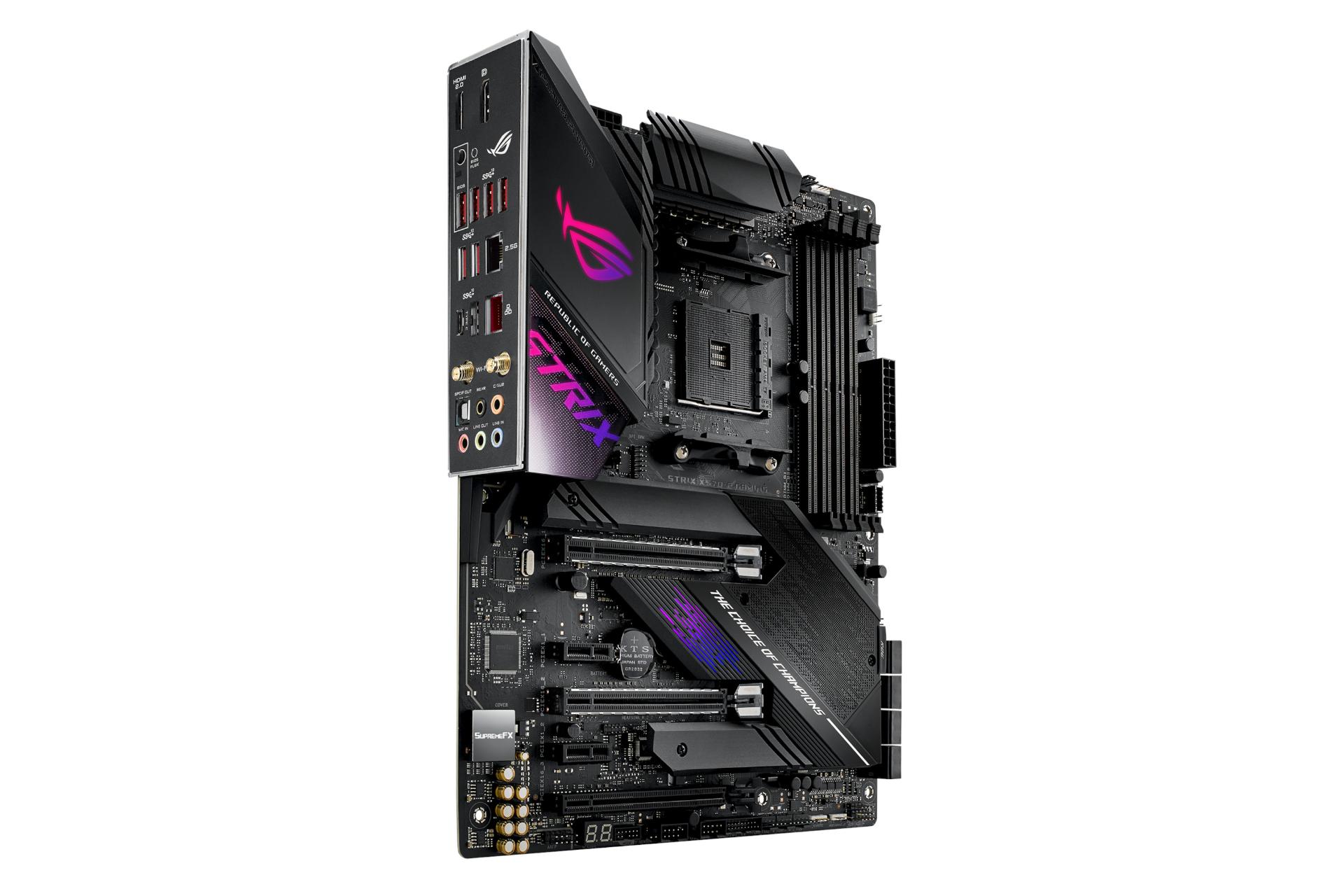 نمای چپ مادربرد ایسوس ASUS ROG STRIX X570-E GAMING