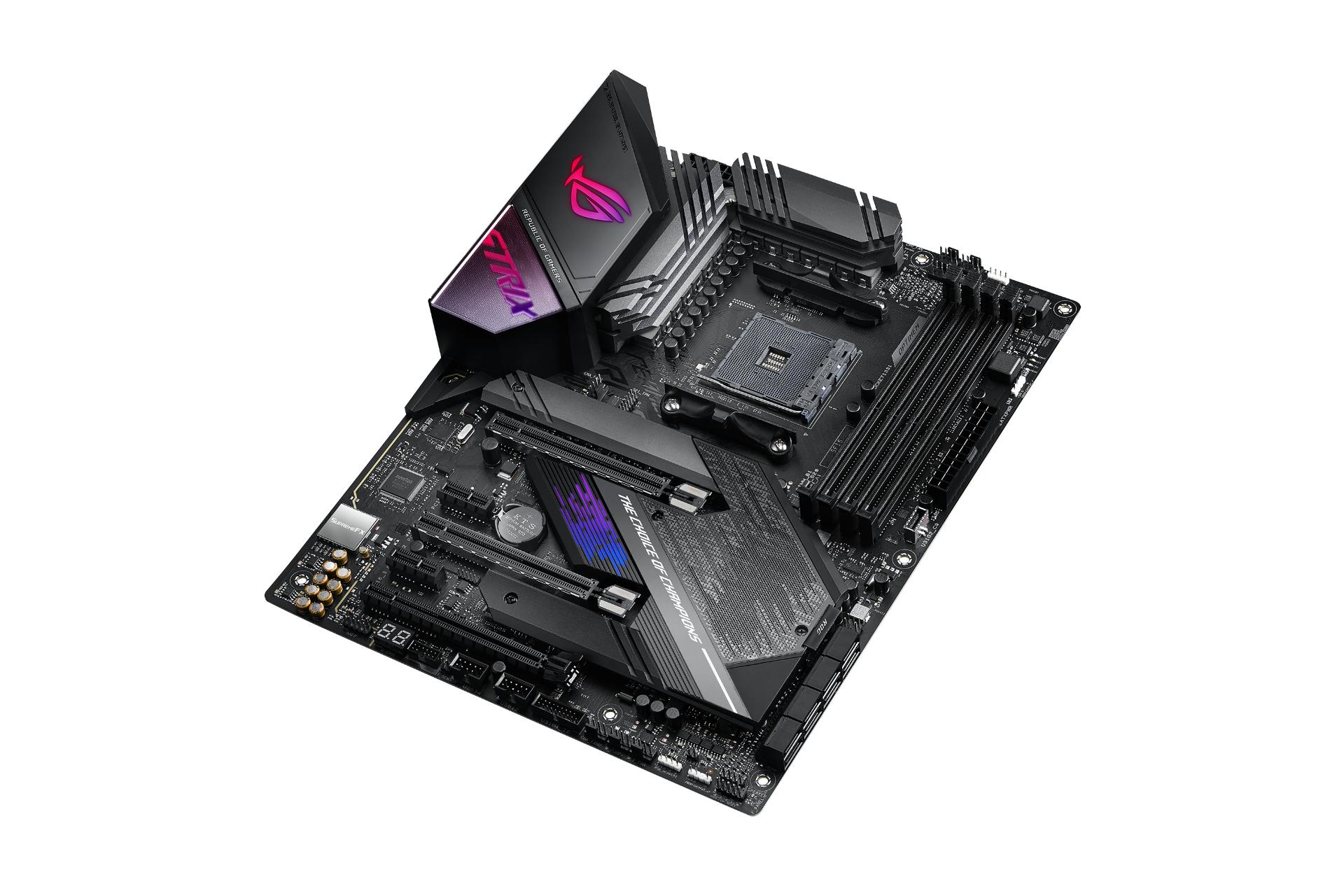 نمای جانبی مادربرد ایسوس ASUS ROG STRIX X570-E GAMING