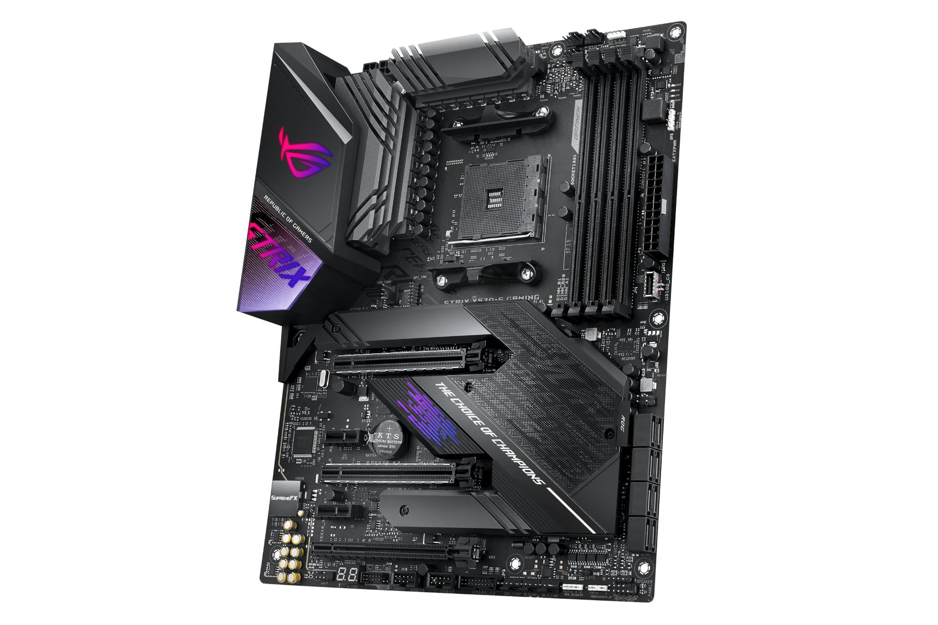 نمای راست مادربرد ایسوس ASUS ROG STRIX X570-E GAMING