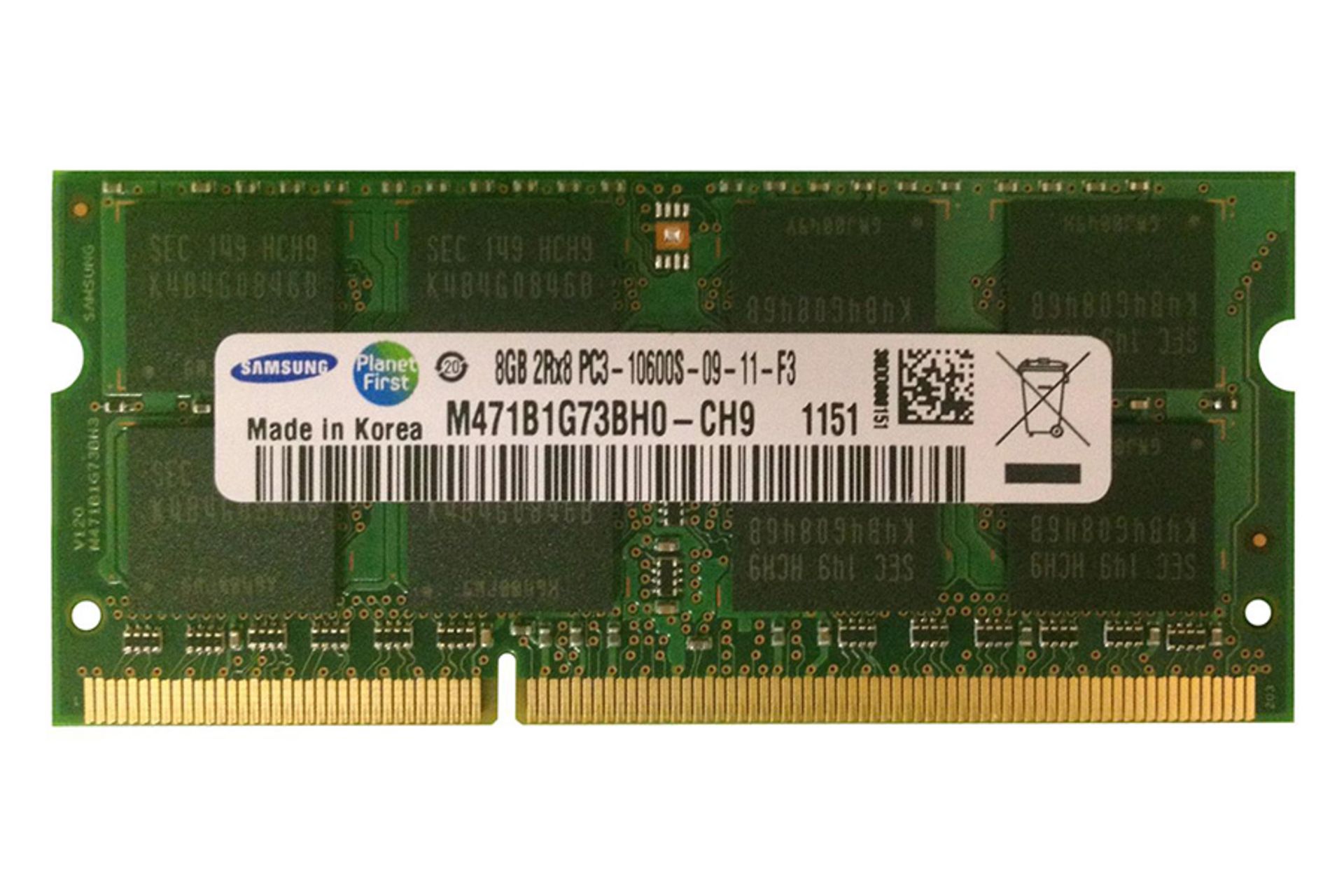 رم سامسونگ Samsung M471B1G73BH0-CH9 8GB DDR3-1333 CL9