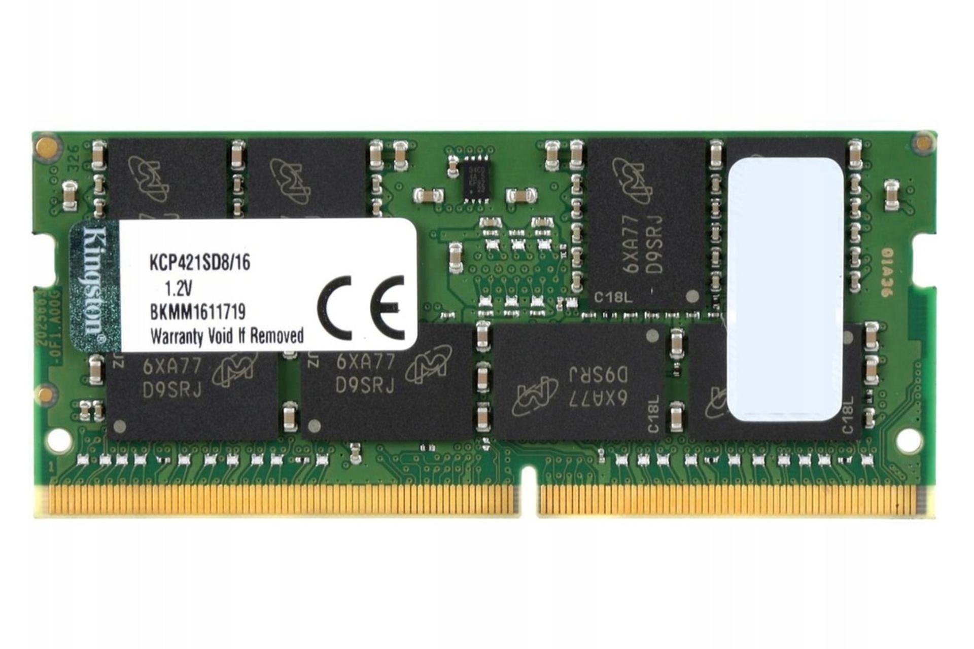 رم کینگستون KCP421SD8/16 ظرفیت 16 گیگابایت از نوع DDR4-2133