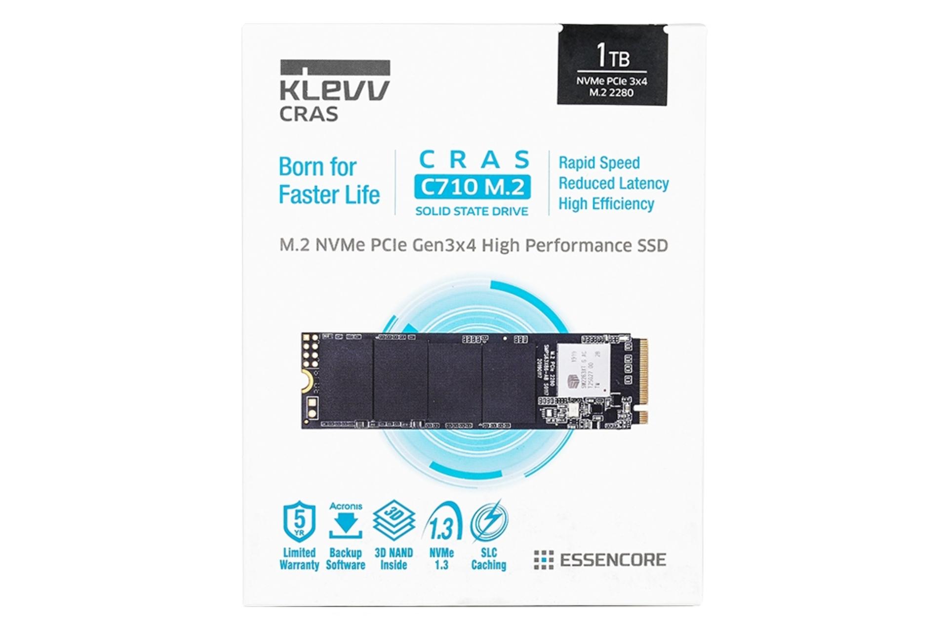 جعبه SSD کلو KLEVV CRAS C710 NVMe M.2 1TB ظرفیت 1 ترابایت