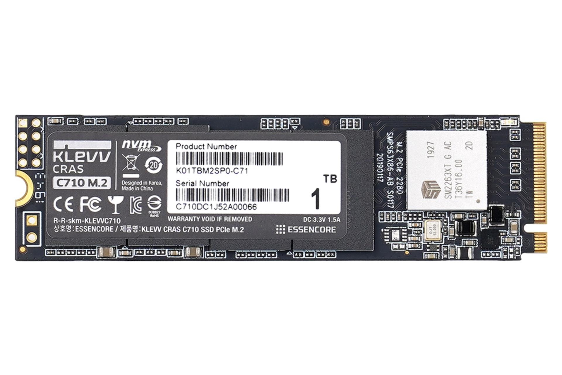 SSD کلو KLEVV CRAS C710 NVMe M.2 1TB ظرفیت 1 ترابایت