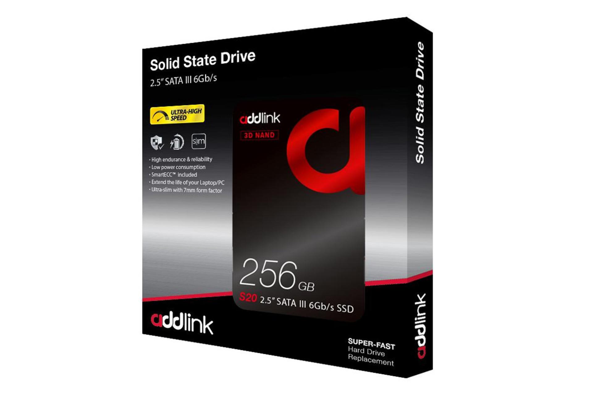 جعبه SSD ادلینک S20 SATA 2.5 Inch ظرفیت 256 گیگابایت